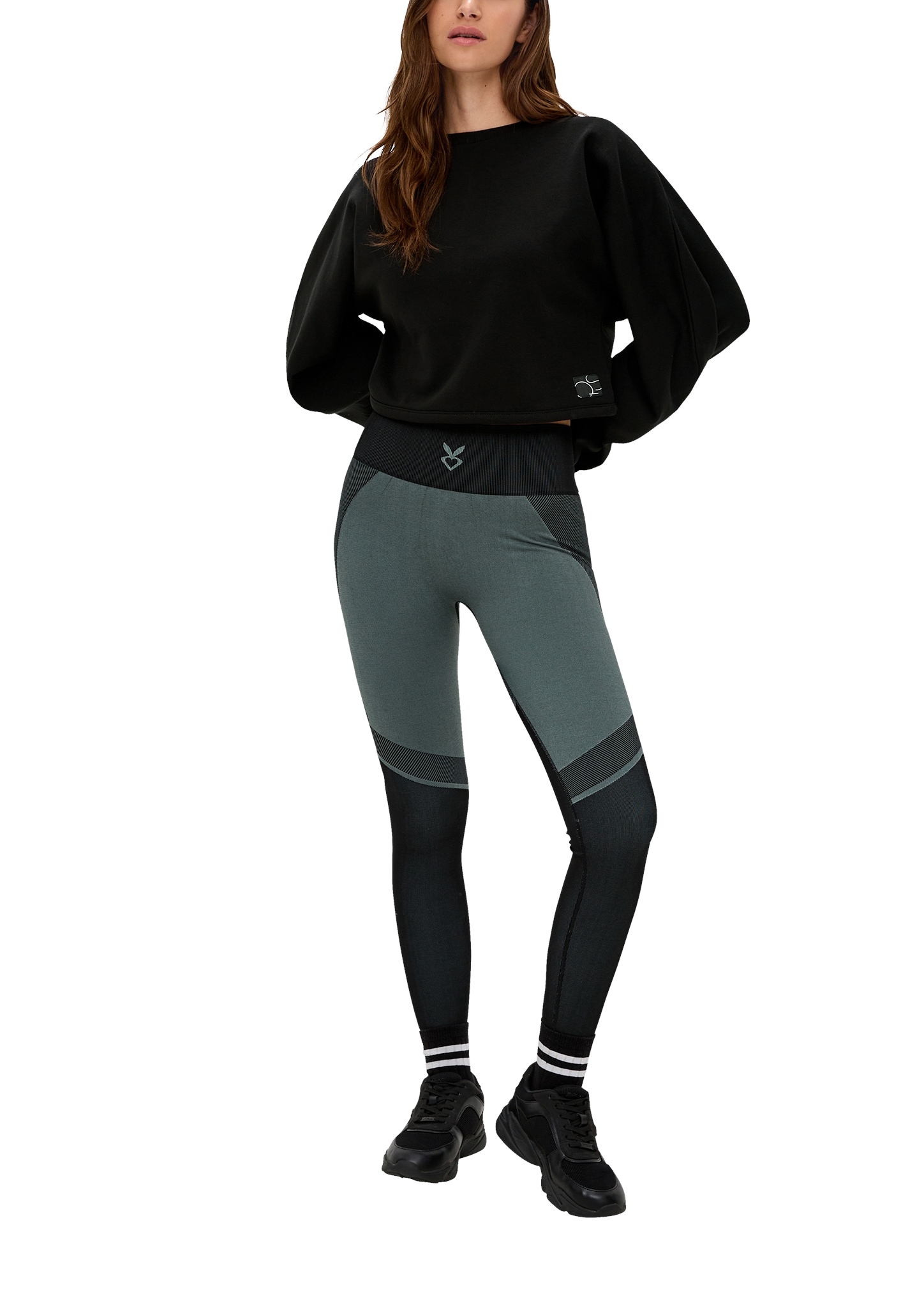 QS Sweatshirt, mit Bündchen am Ärmelabschluss