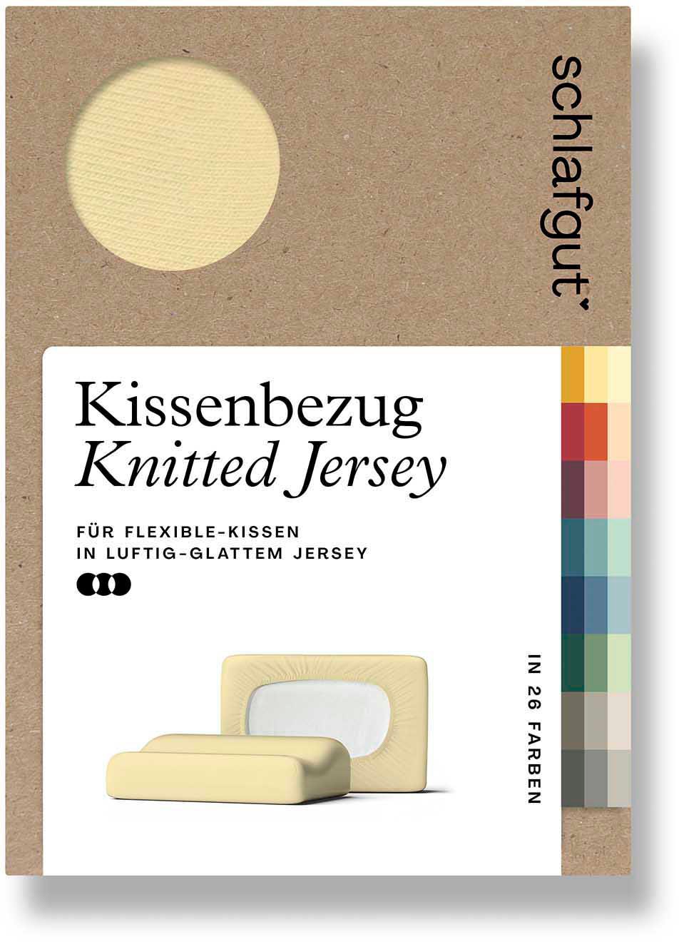 Schlafgut Kissenbezug "Pure flexibler Kissenbezug für Nackenstützkissen" Bio-Baumwolle mit Elasthan, mit Gummizug, bügelfrei