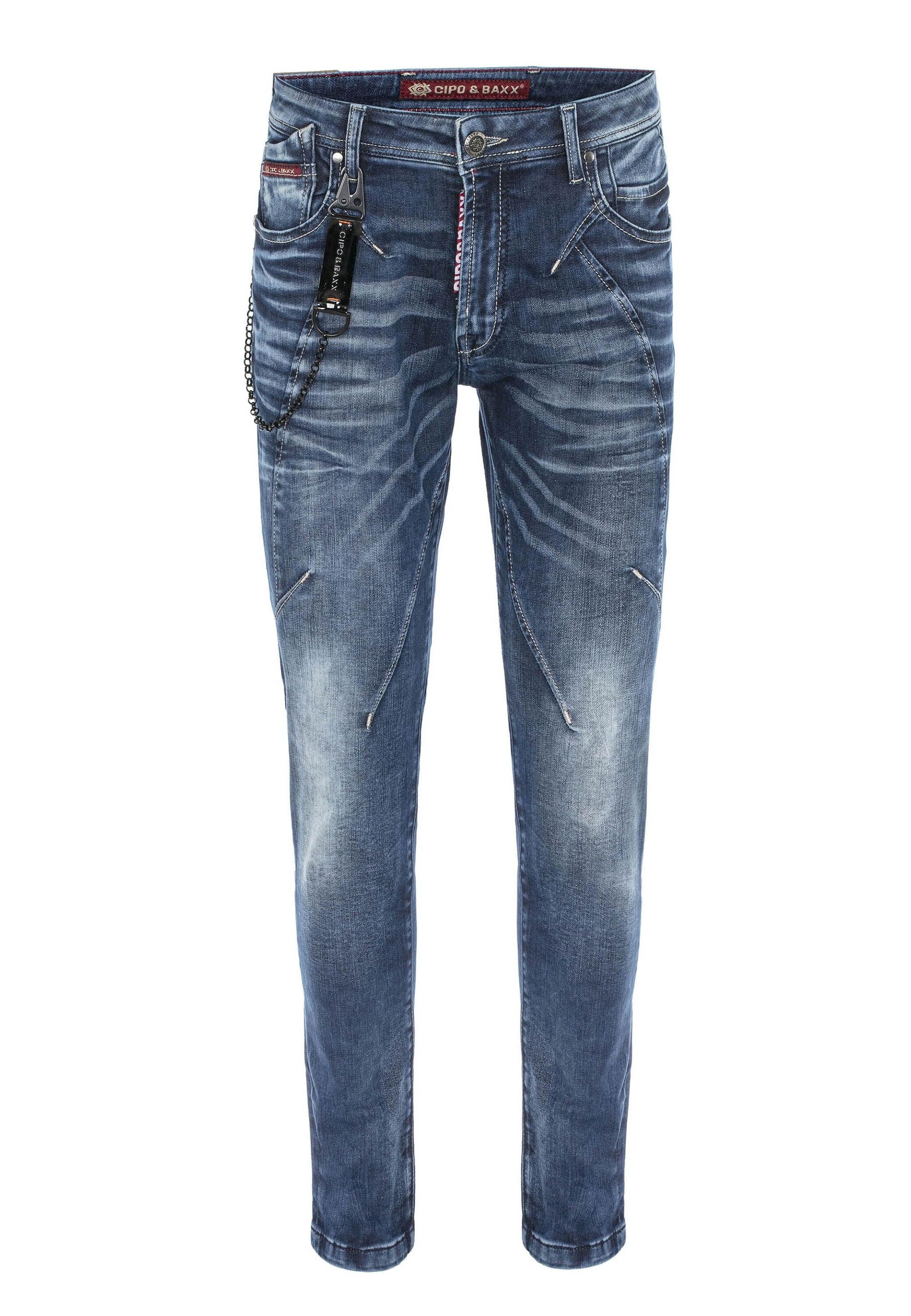 Cipo & Baxx 5-Pocket-Jeans "Cipo & Baxx Jeans" mit modischen Ziernähten, CD676