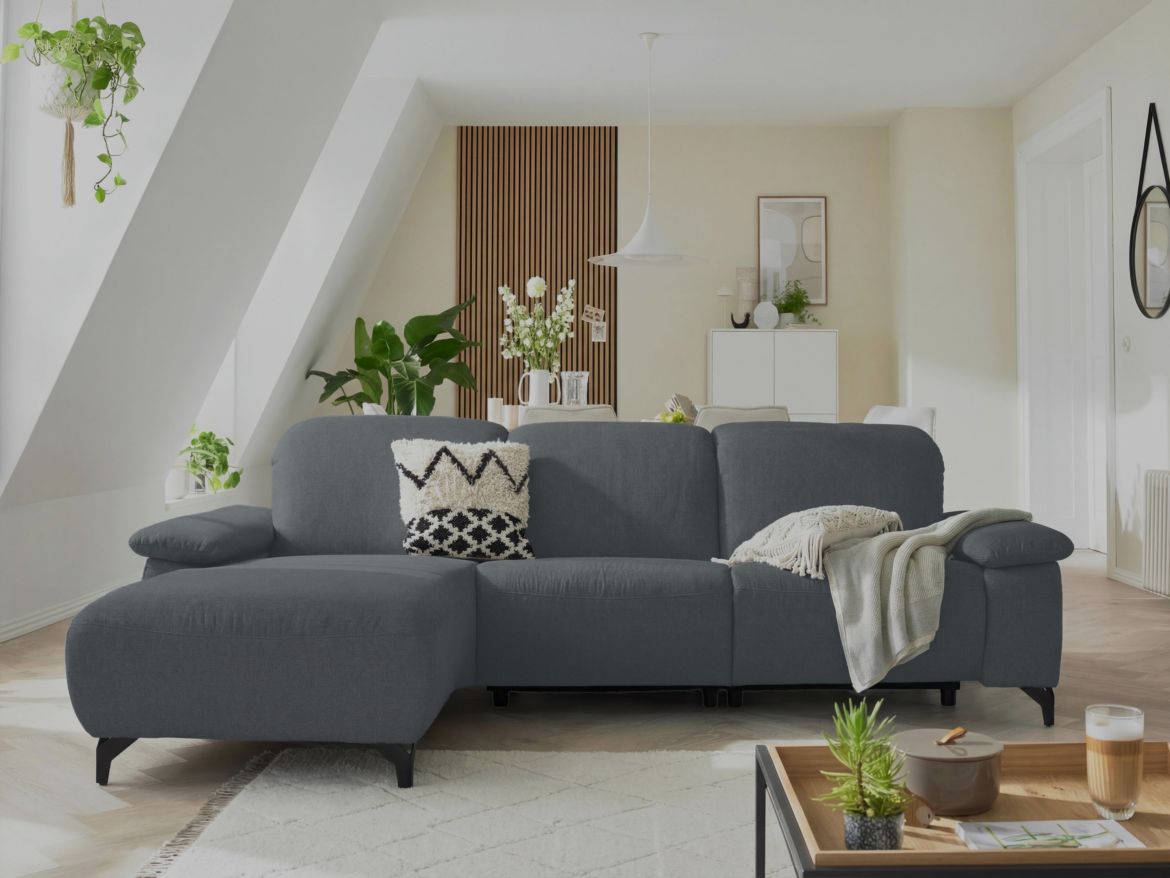 Musterring Ecksofa "MR370 mit/ohne Relaxfunktion, verschiedene Unterfederungen zur Auswahl" Farbe, Material, Sitzkomfort und Funktion wählbar, Maße 280 x 180 cm