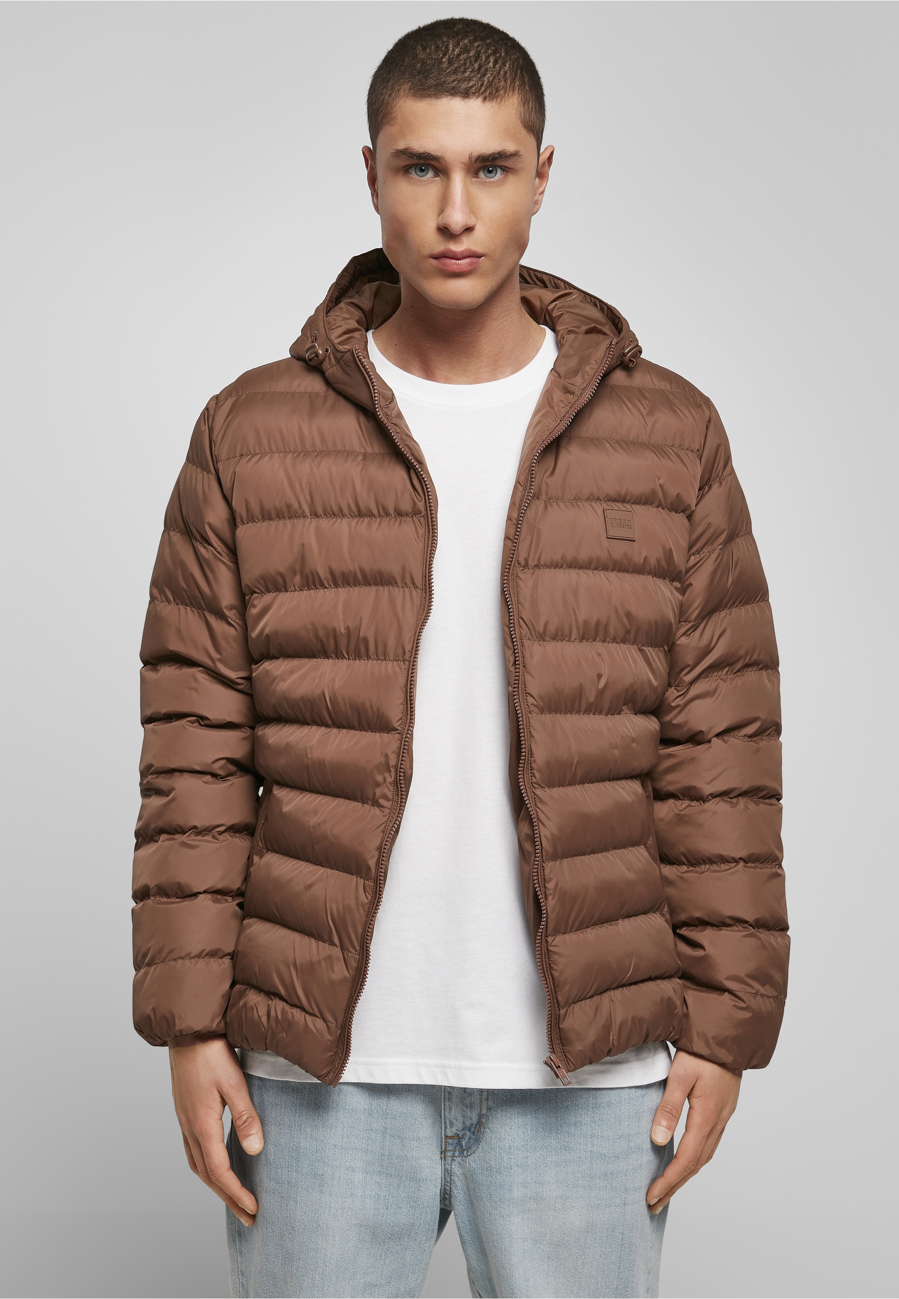 URBAN CLASSICS Winterjacke »Urban Classics Herren Basic Bubble Jacket« 1 Stk. tlg. mit Kapuze