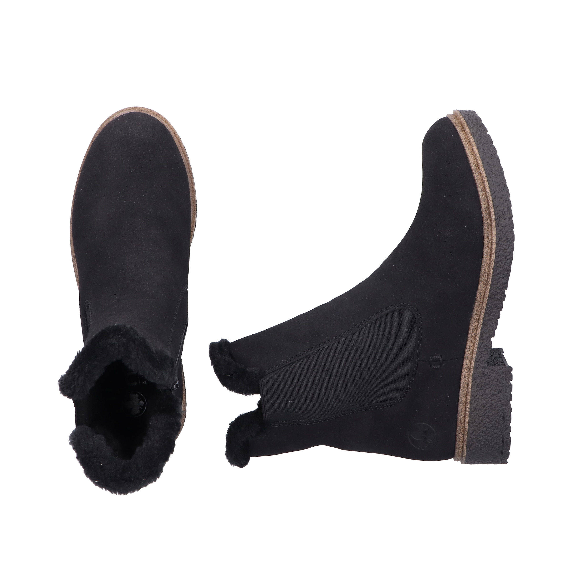 Rieker Winterboots, Chelseaboots, Winterstiefelette, Blockabsatz, mit Innenreißverschluss