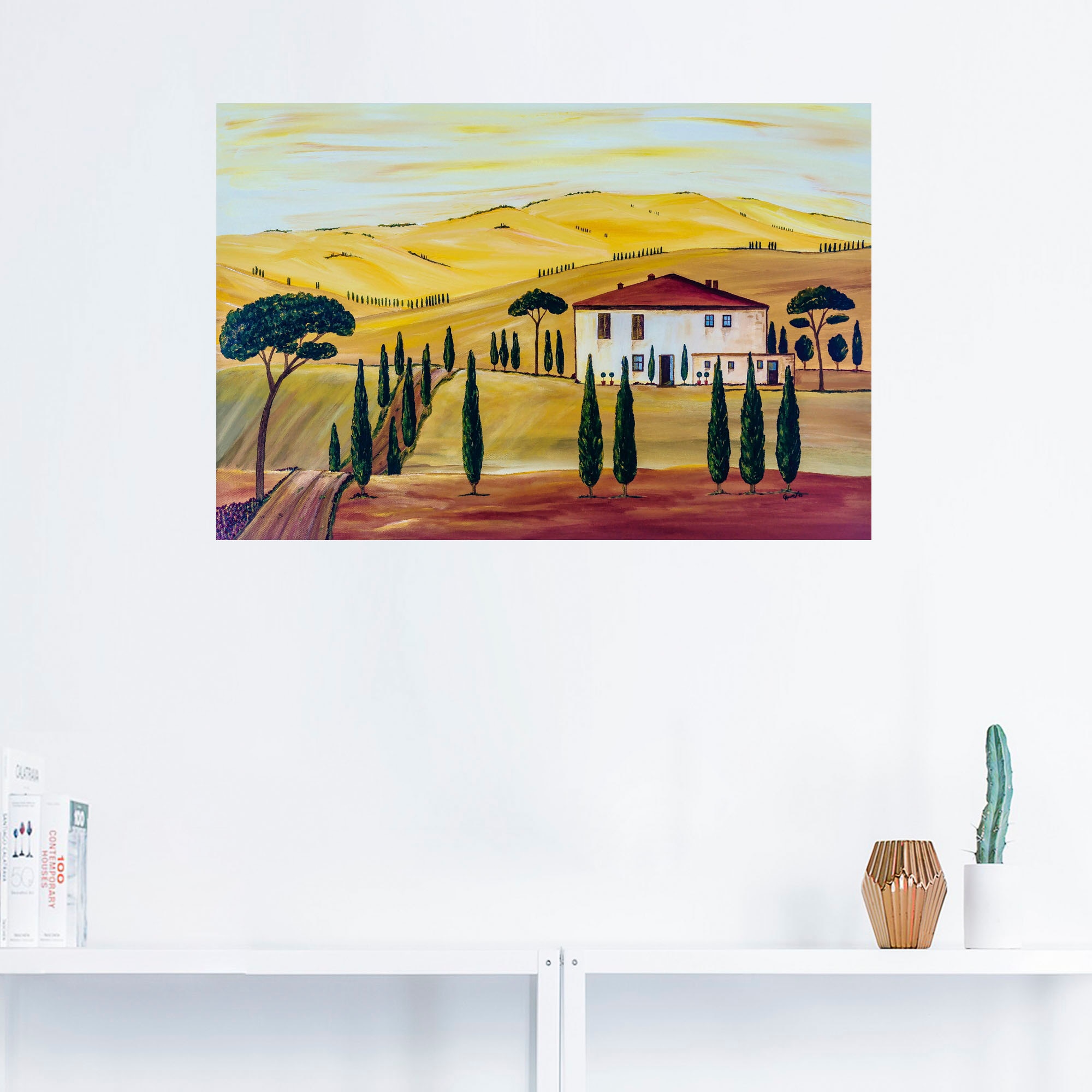 Artland Wandbild »Südliche Toskana«, Europa, (1 St.), als Leinwandbild, Wandaufkleber in verschied. Größen