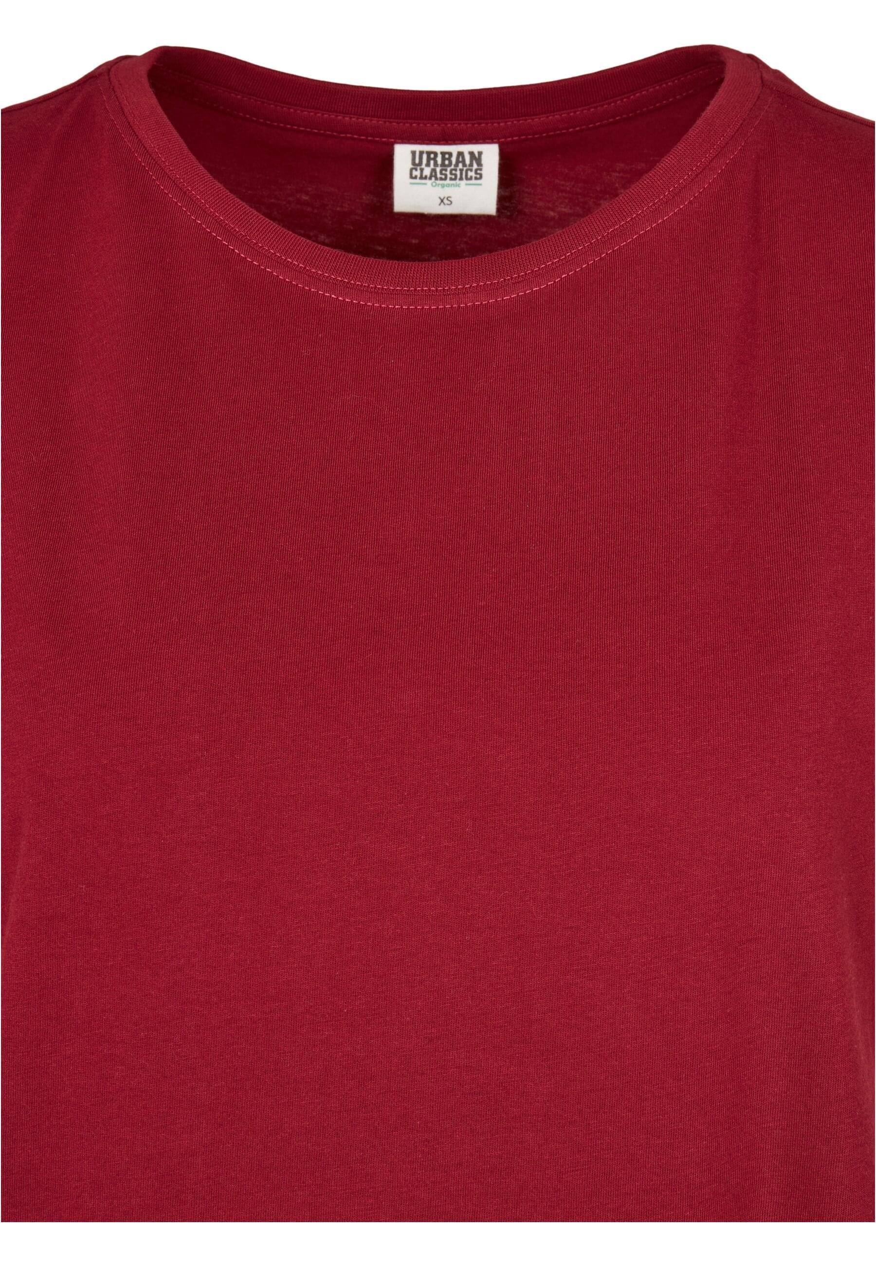 URBAN CLASSICS Kurzarmshirt »Urban Classics Damen Ladies Organic Extended Shoulder Tee«, (1 tlg.)