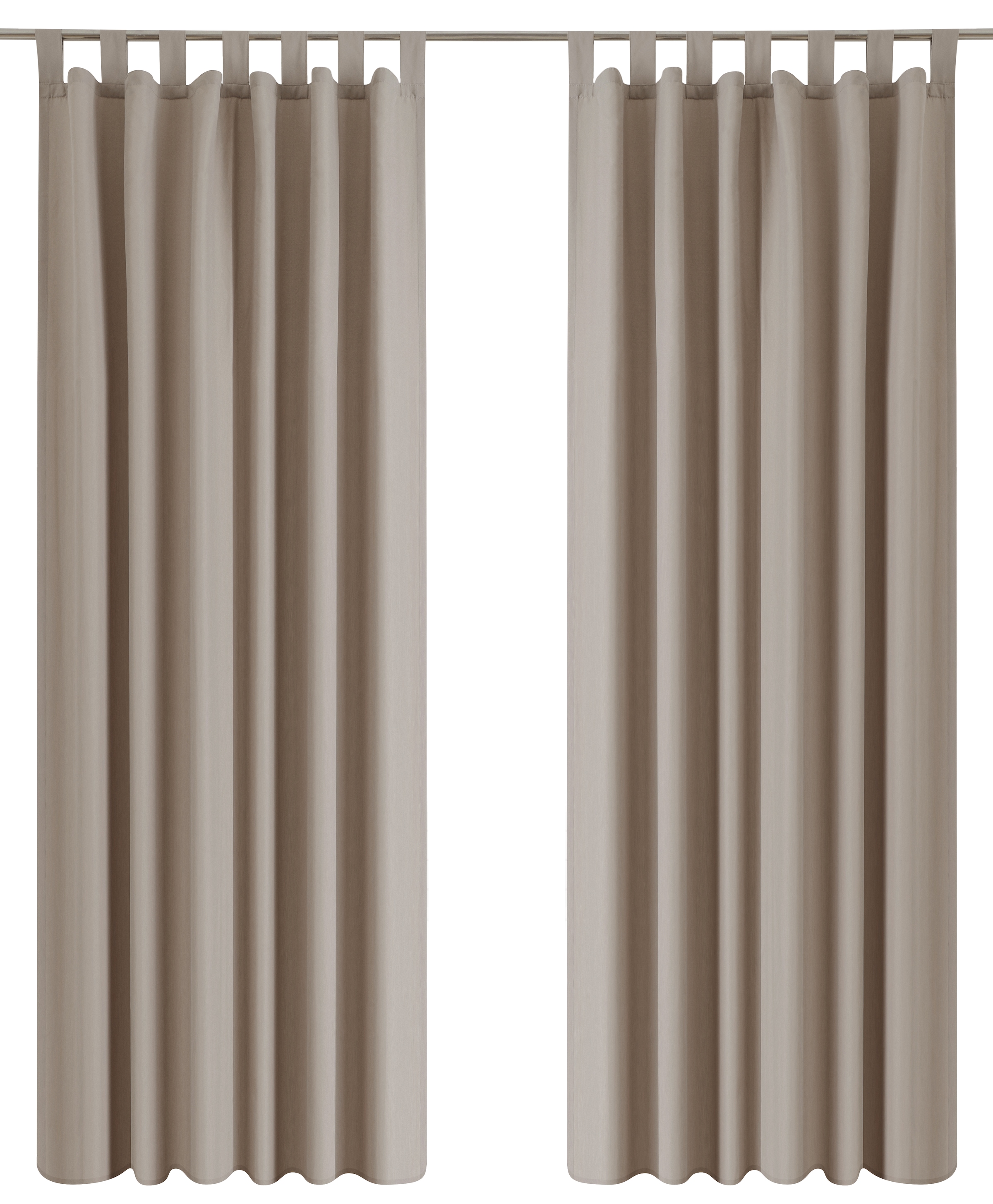 OTTO home Vorhang »Parry, Schlaufen, 2er Set, blickdicht, Topseller« Schlaufen 2 Stk. tlg. 2-er Set, blickdicht, monochrom, basic