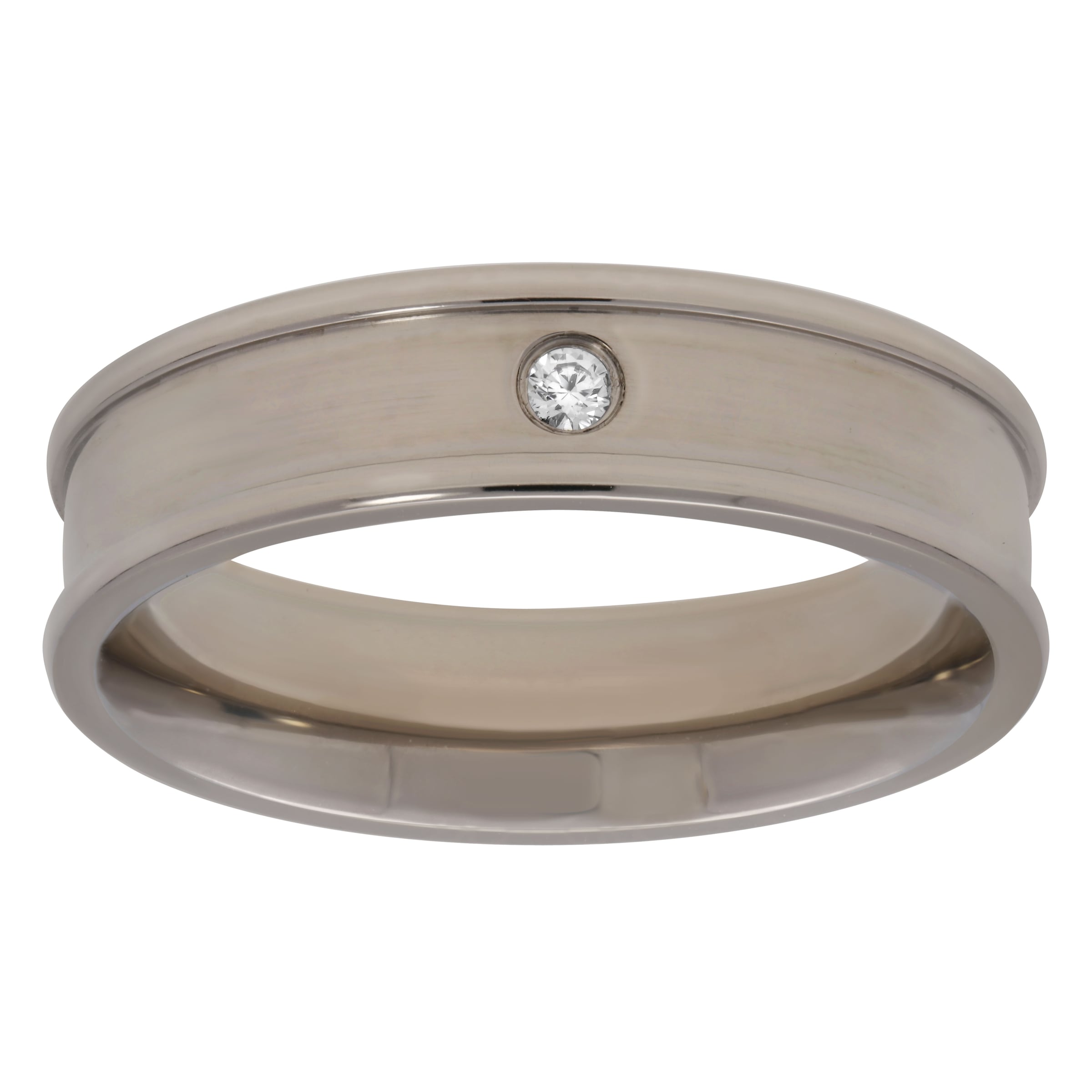 TITANIA Fingerring »Titanring« bicolor mit Zirkonia