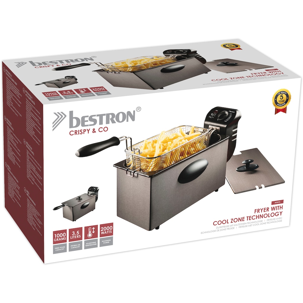 bestron Fritteuse »AF357A«, 2000 W, Fassungsvermögen 3,5 l