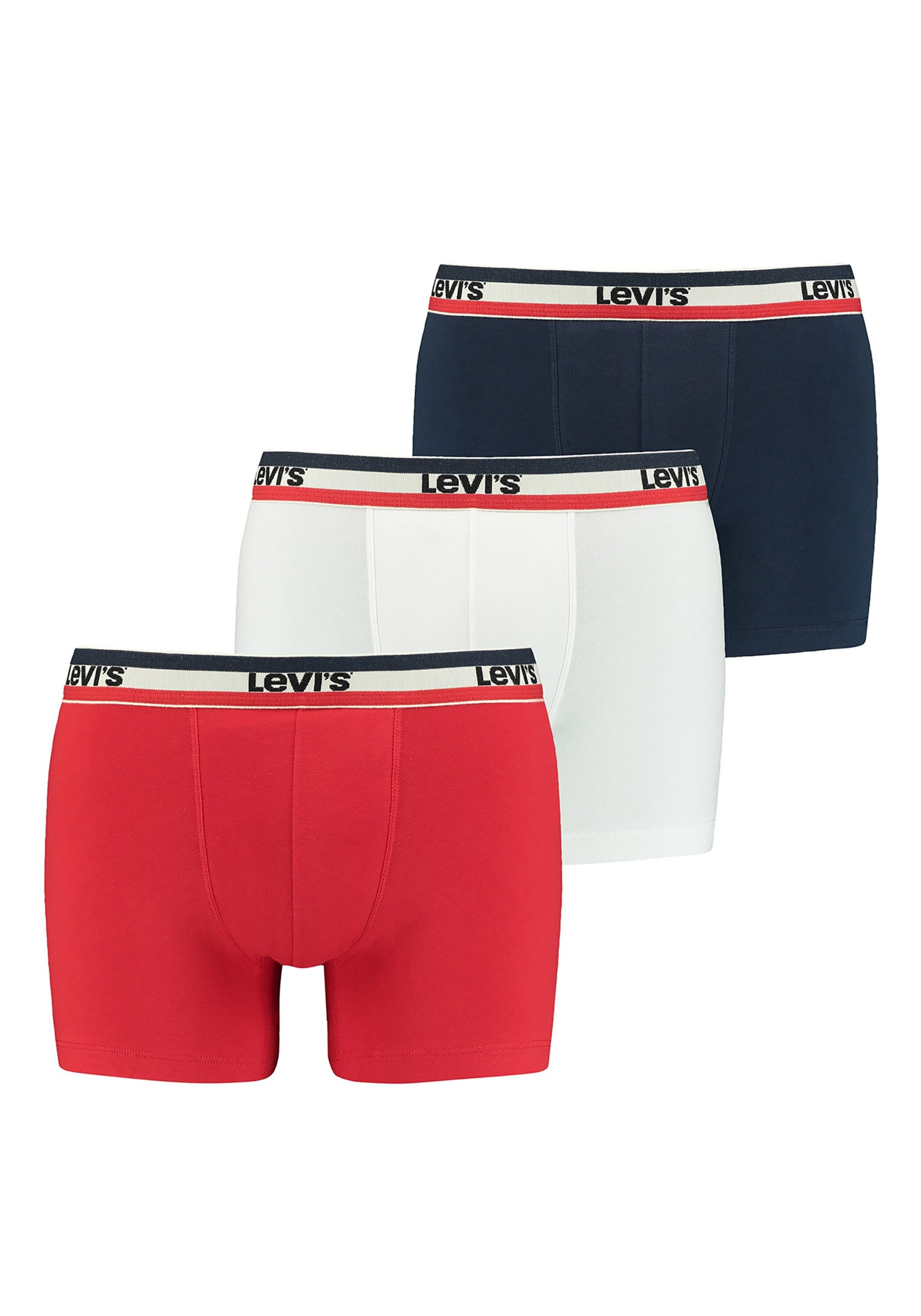 LEVI'S Herren Boxershorts "Boxershort MEN SPRTSWR LOGO BOXER BRIEF 3P 3er Pack", Gr. M, bunt, Obermaterial: 95% Baumwolle CO. 5% Elasthan EL.,