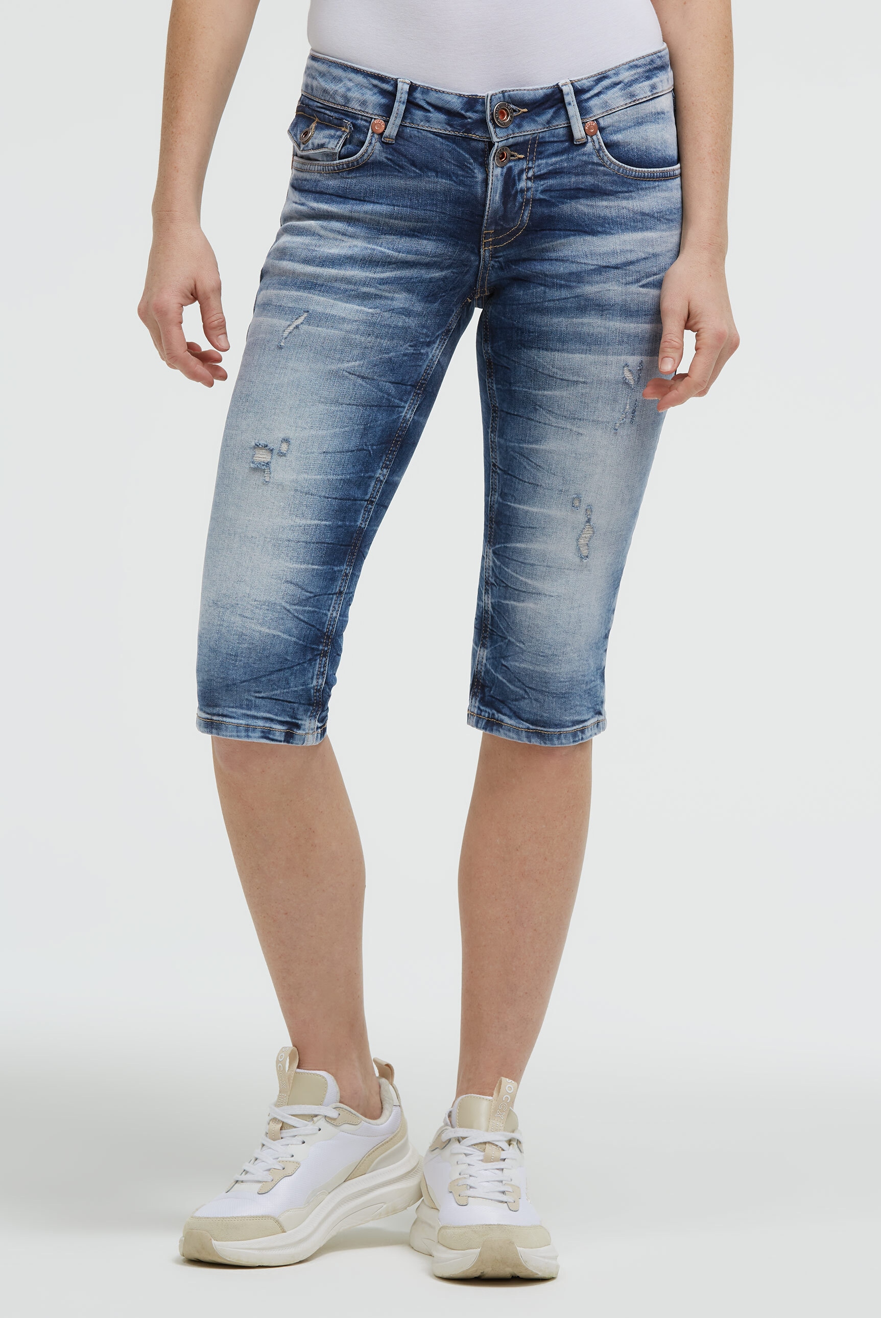 SOCCX Slim-fit-Jeans mit Destroy-Effekten günstig online kaufen