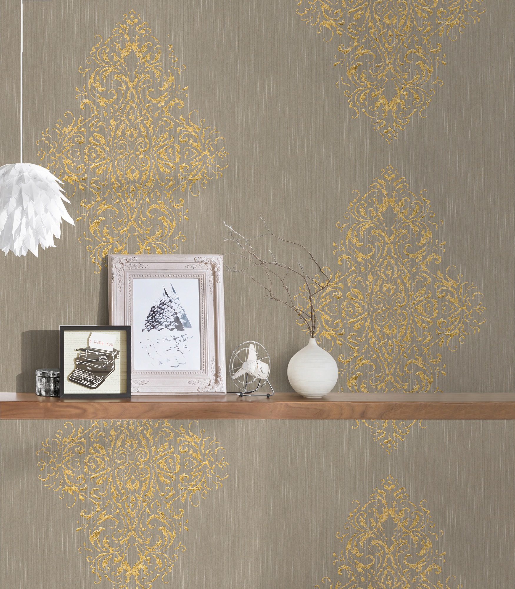 Architects Paper Textiltapete »Luxury wallpaper«, Barock, Textil Tapete Barock Metallic Effekt