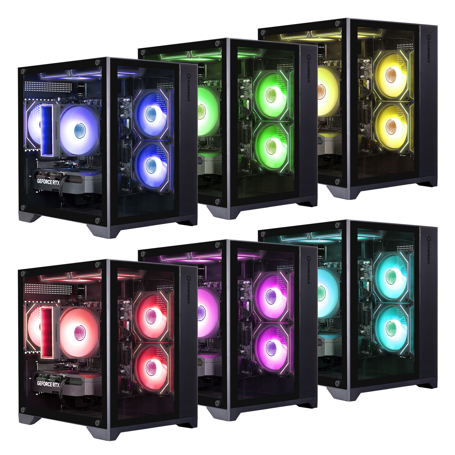 GAMEMAX PC-Komplettsystem »GigaDeal Gaming-PC-Set Infinity Mini BK«, Windows 11 + Gigabyte GS32QC LED-Monitor Curved, 80 cm (32")