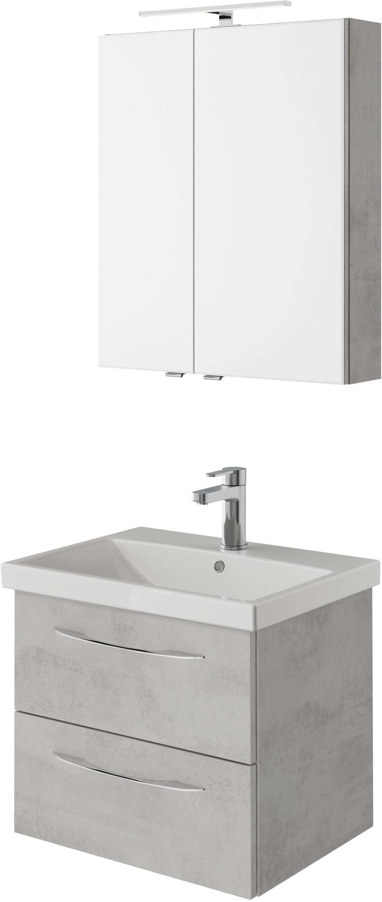 Saphir Badmöbel-Set "Serie 4035 2-teilig, Keramikwaschtisch mit LED-Spiegel günstig online kaufen