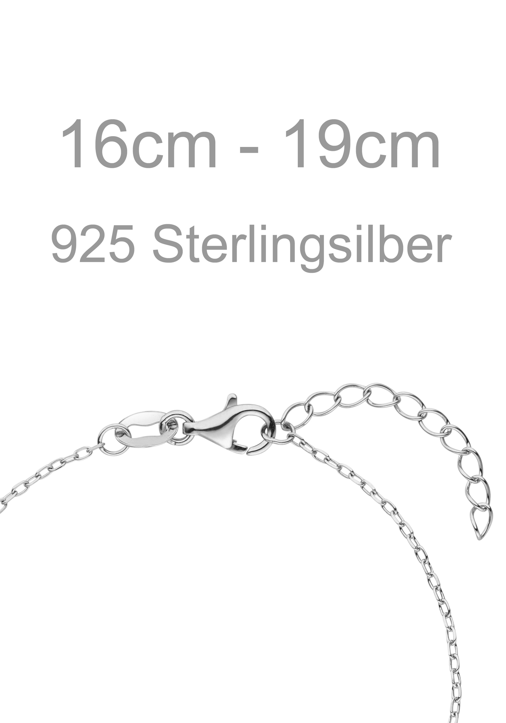 JOBO Armband »Glaube Liebe Hoffnung« 925 Silber 19 cm
