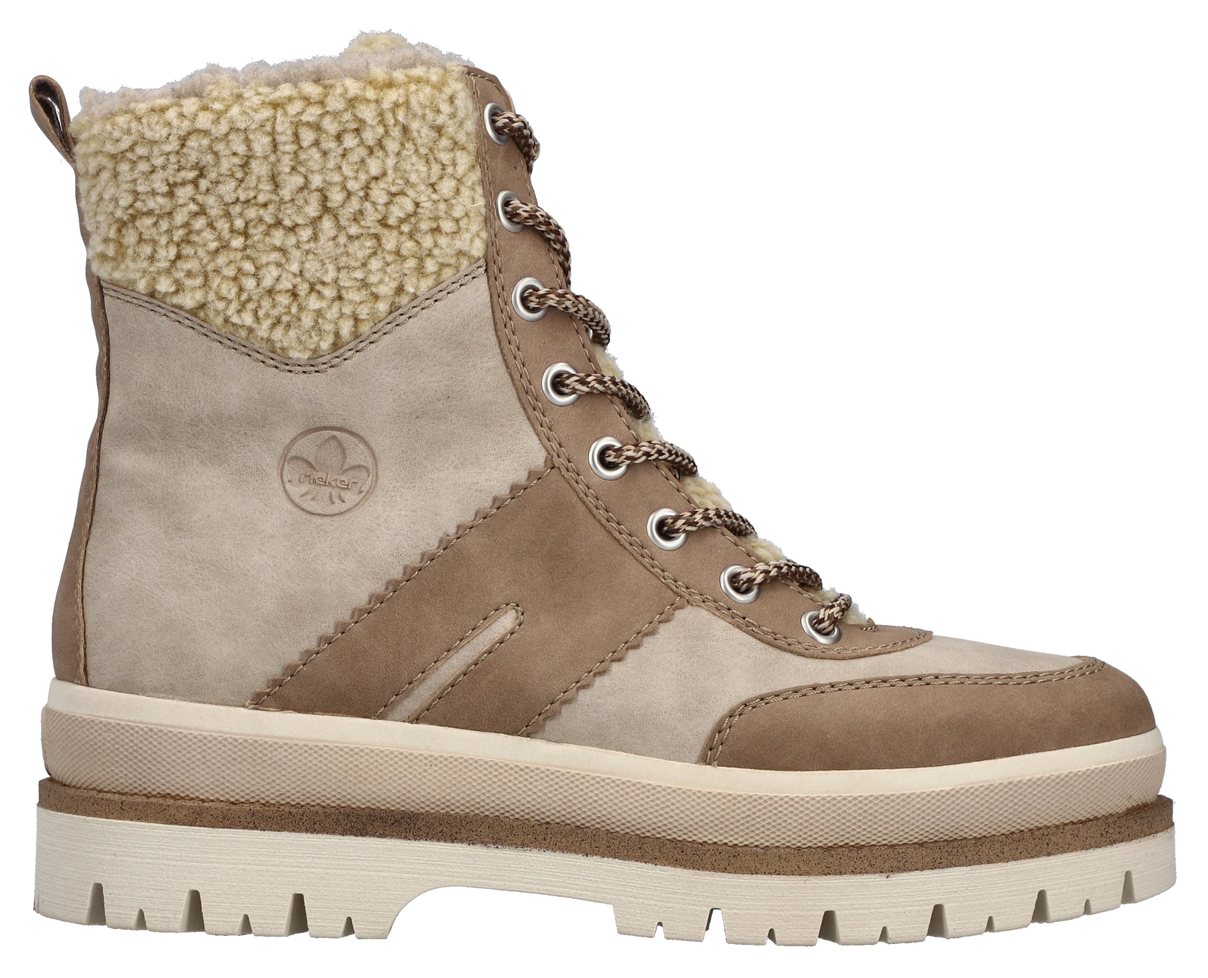 Rieker Winterstiefelette, Plateauboots, Winterboots, Schnürboots mit Innenreißverschluss