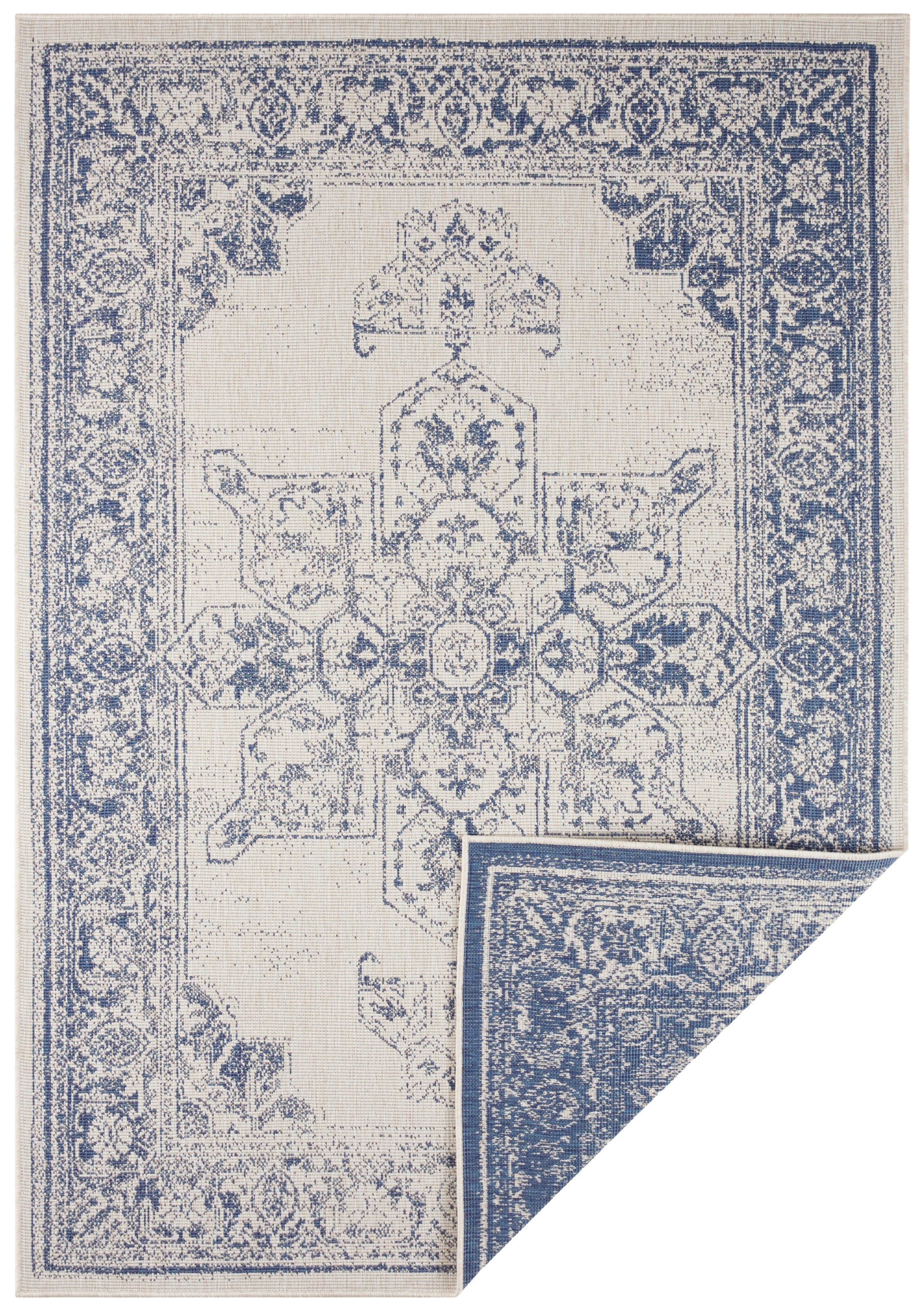 NORTHRUGS Teppich »Borbon Wendeteppich«, rechteckig, 5 mm Höhe, In-& Outdoor, Wetterfest, Balkon, Garten, Wohnzimmer, Wasserfest