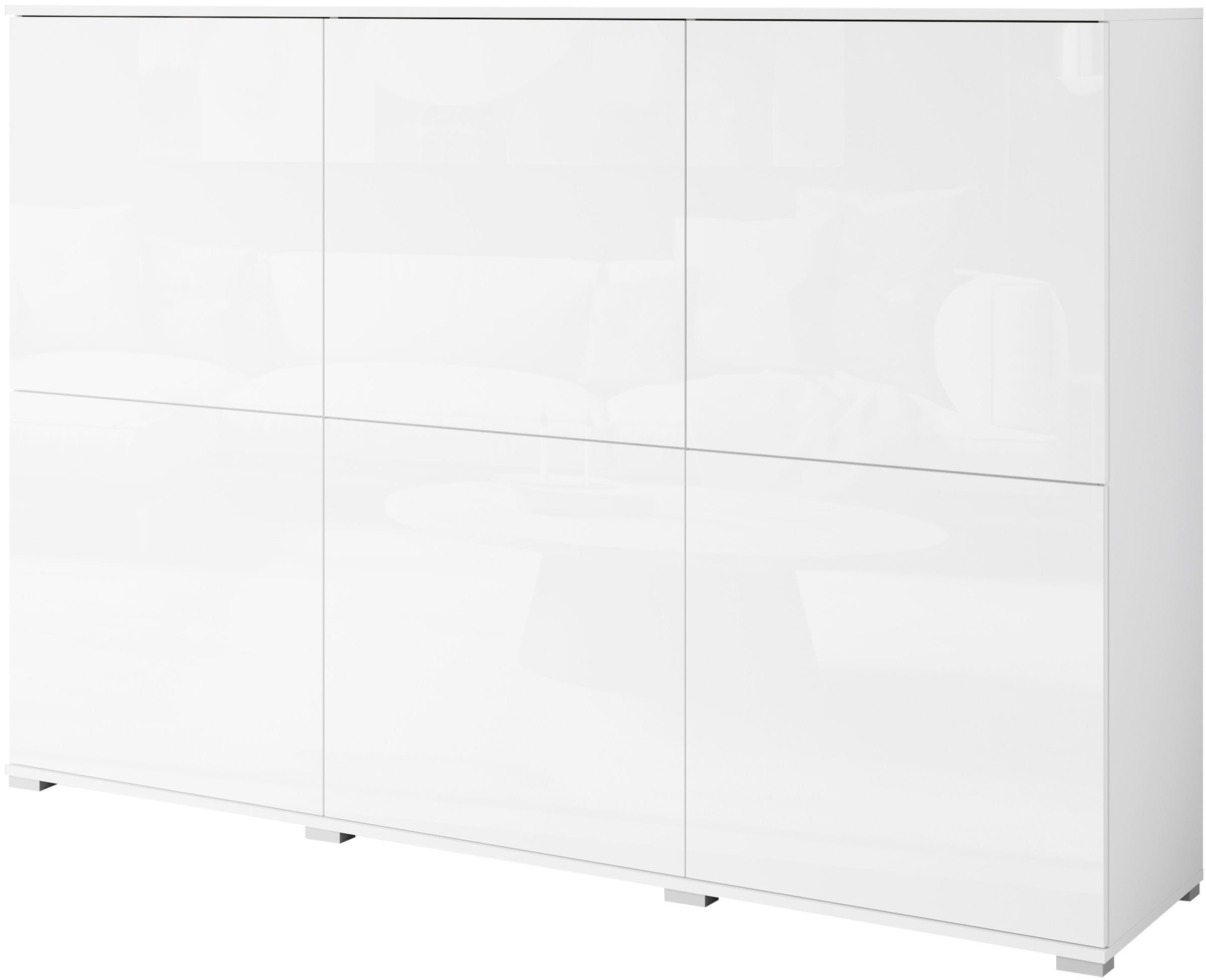 INOSIGN Highboard "Kenia, moderne grifflose Hochkommode mit 6 Türen, Breite günstig online kaufen