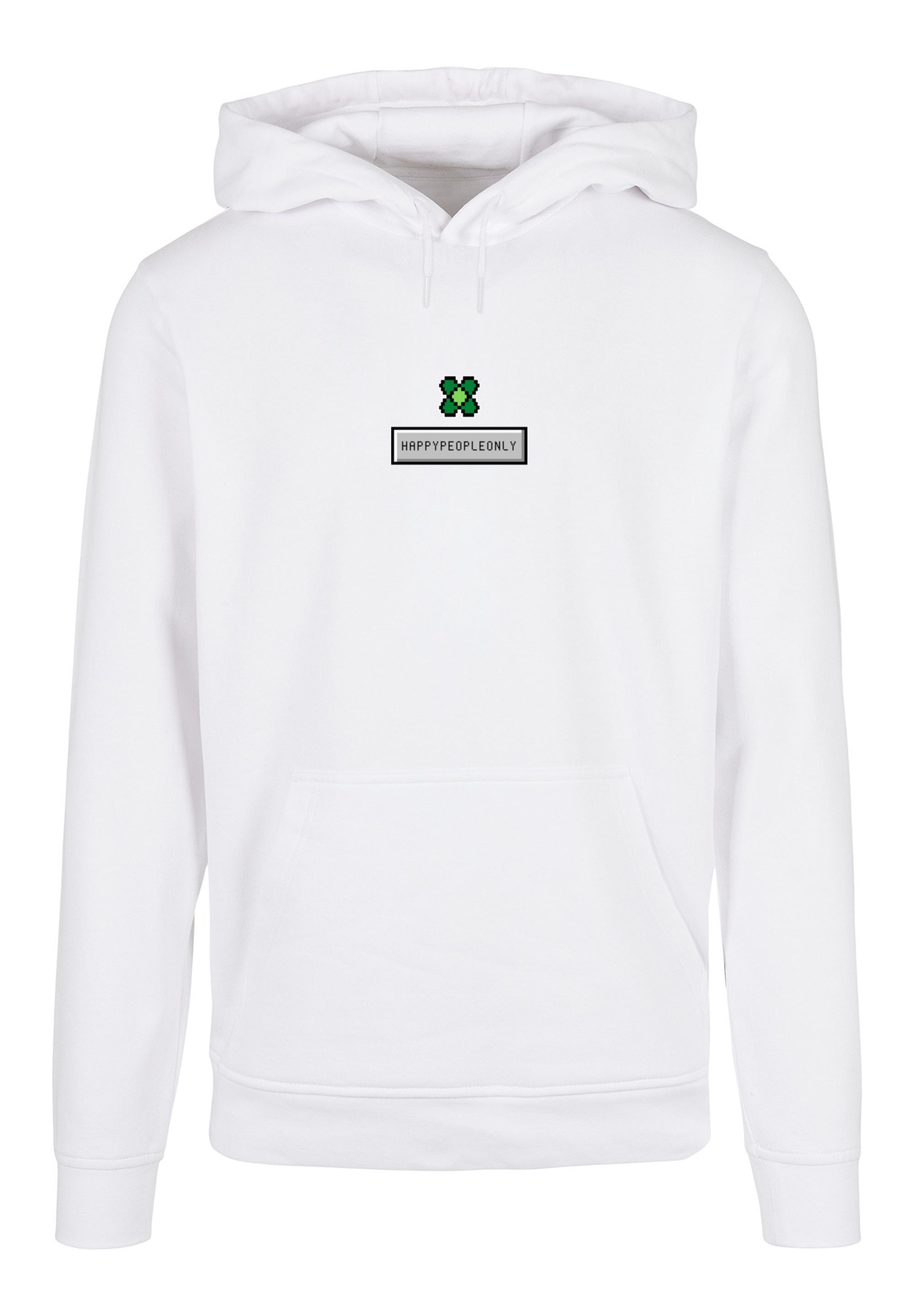 F4NT4STIC Kapuzenpullover »Silvester Happy New Year Pixel Kleeblatt«, Print