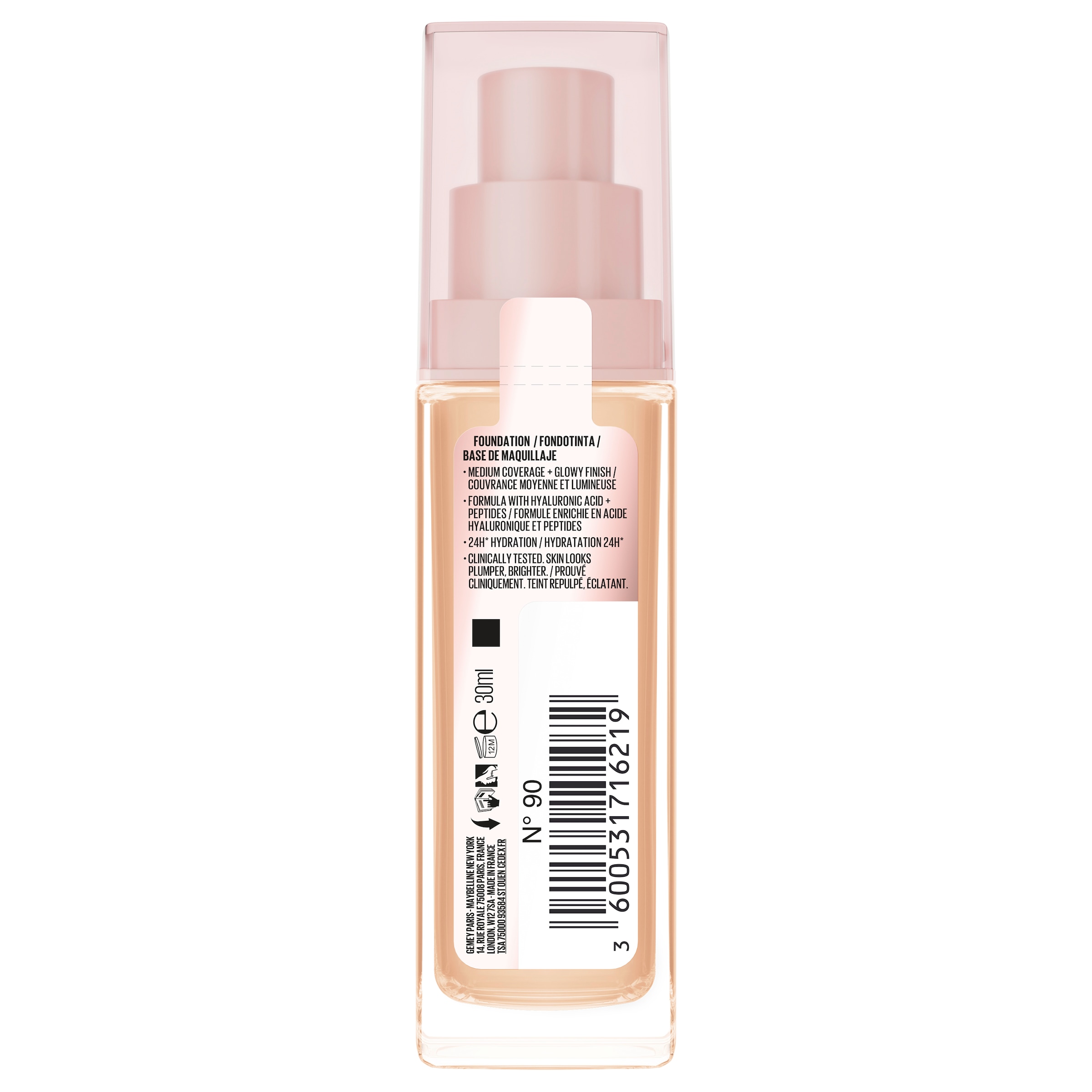 MAYBELLINE NEW YORK Foundation »LIFTER PLUMP AND GLOW FOUNDATION« verleiht sofort einen strahlenden Glow