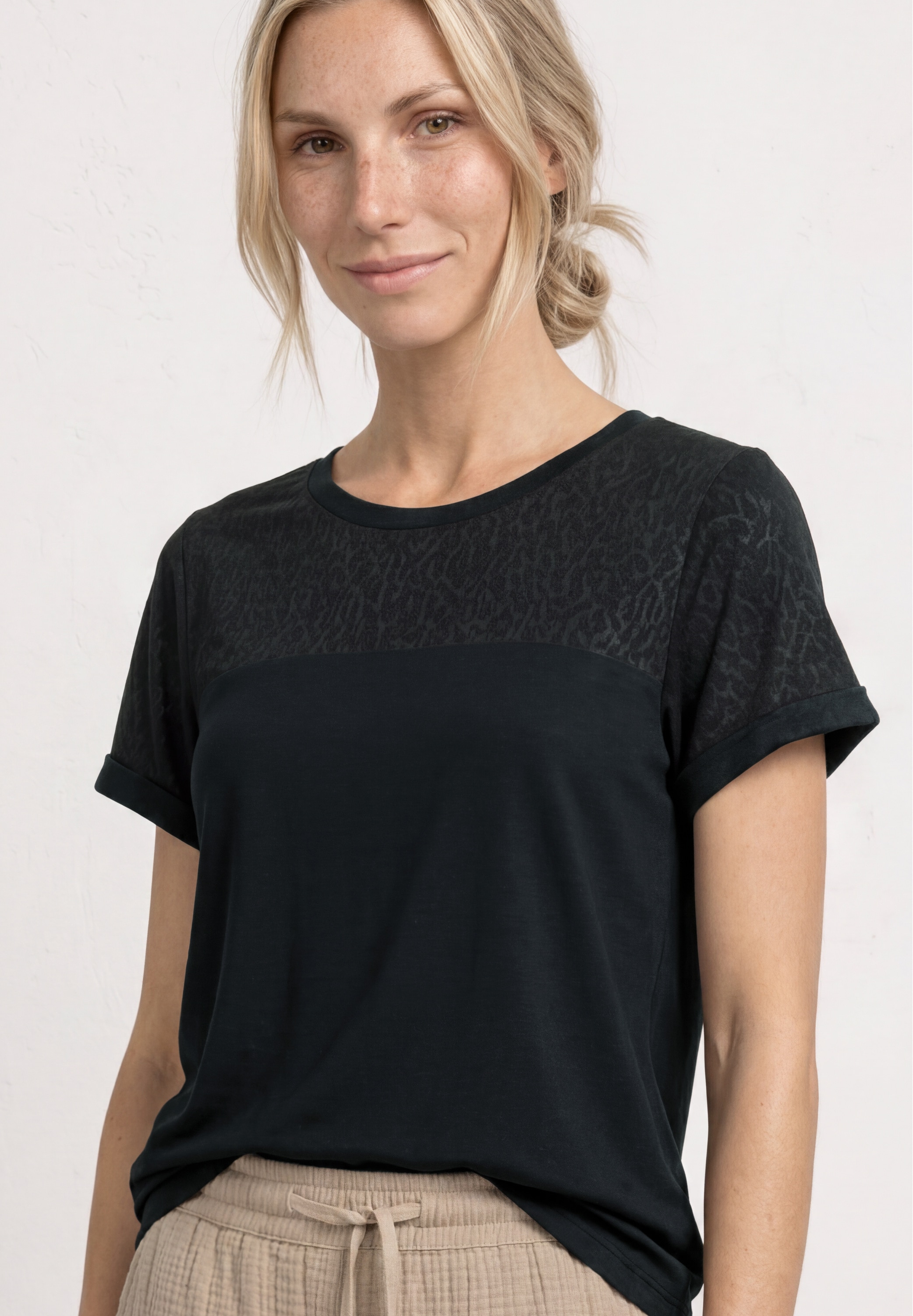 STREET ONE T-Shirt mit Rundhalsausschnitt