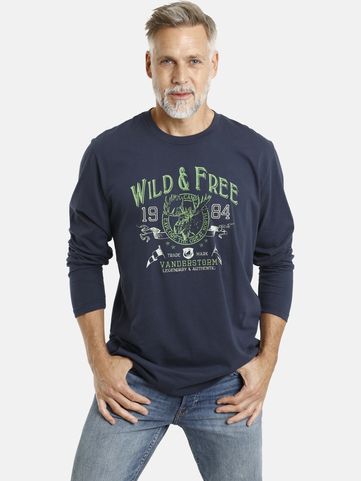 Jan Vanderstorm Langarm-Poloshirt "Langarmshirt STAAF" günstig online kaufen