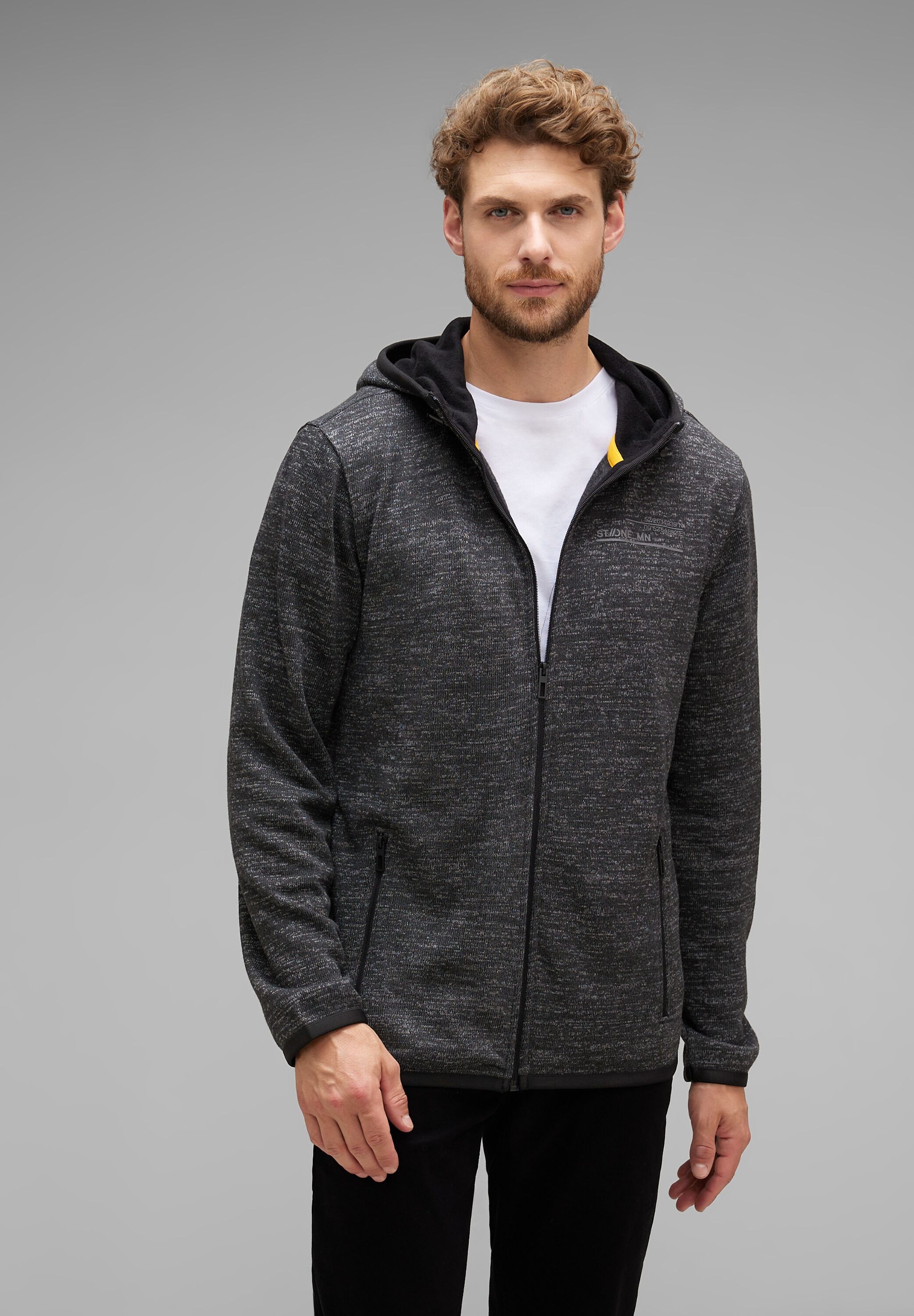 STREET ONE MEN Sweatjacke, mit Zipper