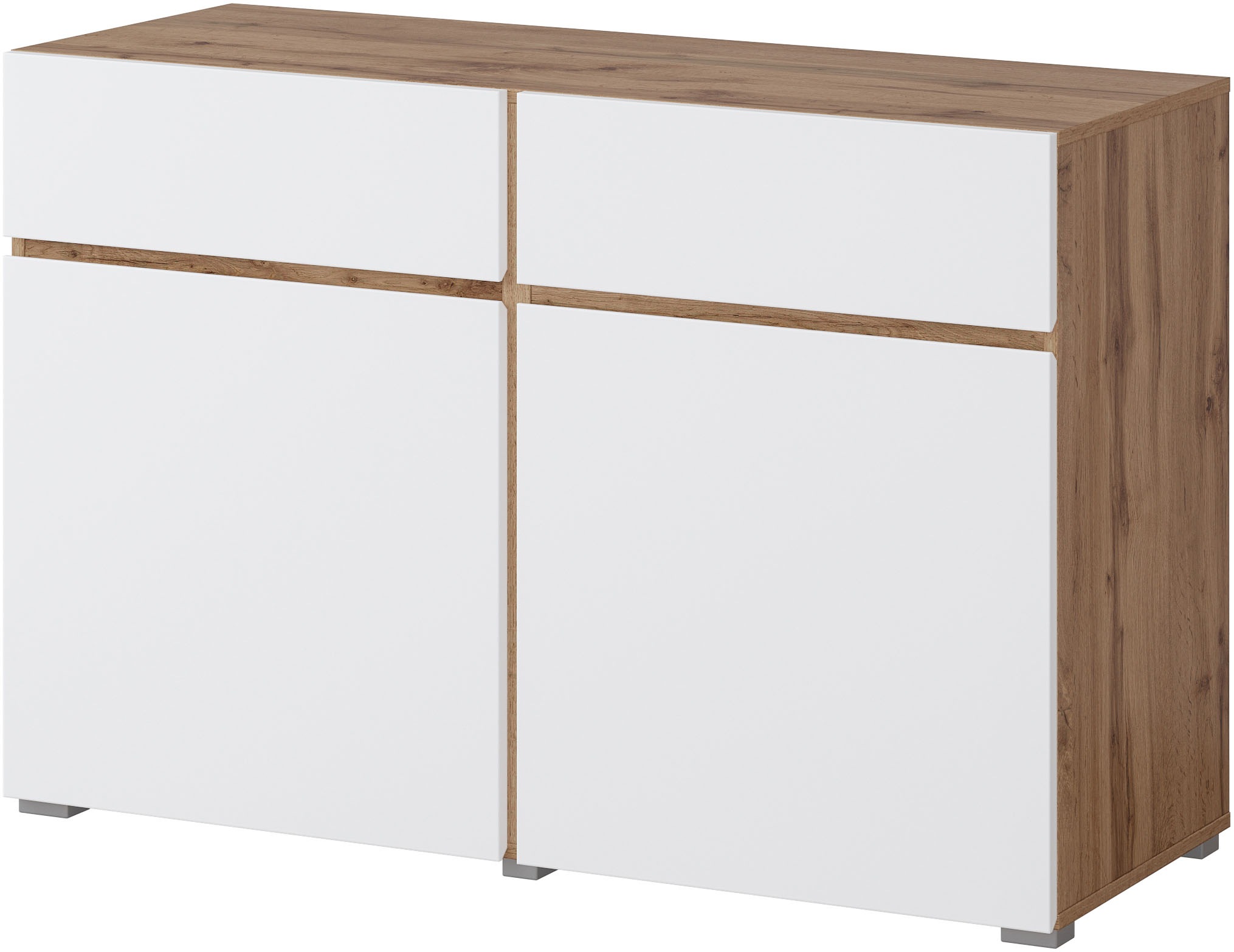 INOSIGN Sideboard "Cross,Breite 119,5 cm, moderne grifflose Kommode,2 Türen günstig online kaufen