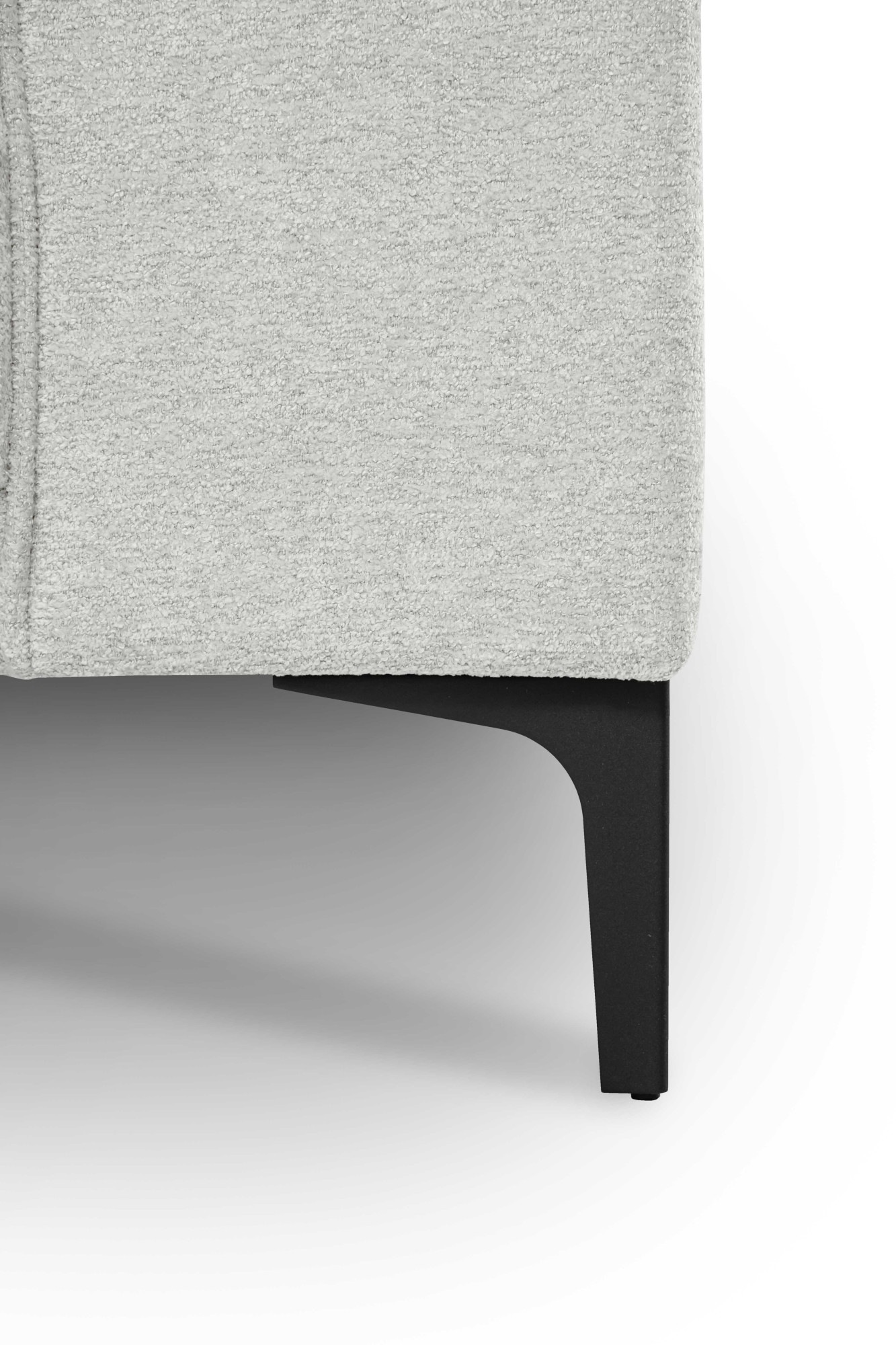 Places of Style Wohnlandschaft »XXL Sofa Oland, Struktur, Flachgewebe, Luxus-Microfaser, Boucle«, U-Form, 342 cm, Wellenunterfederung, Skandi-Design, Metallfüße