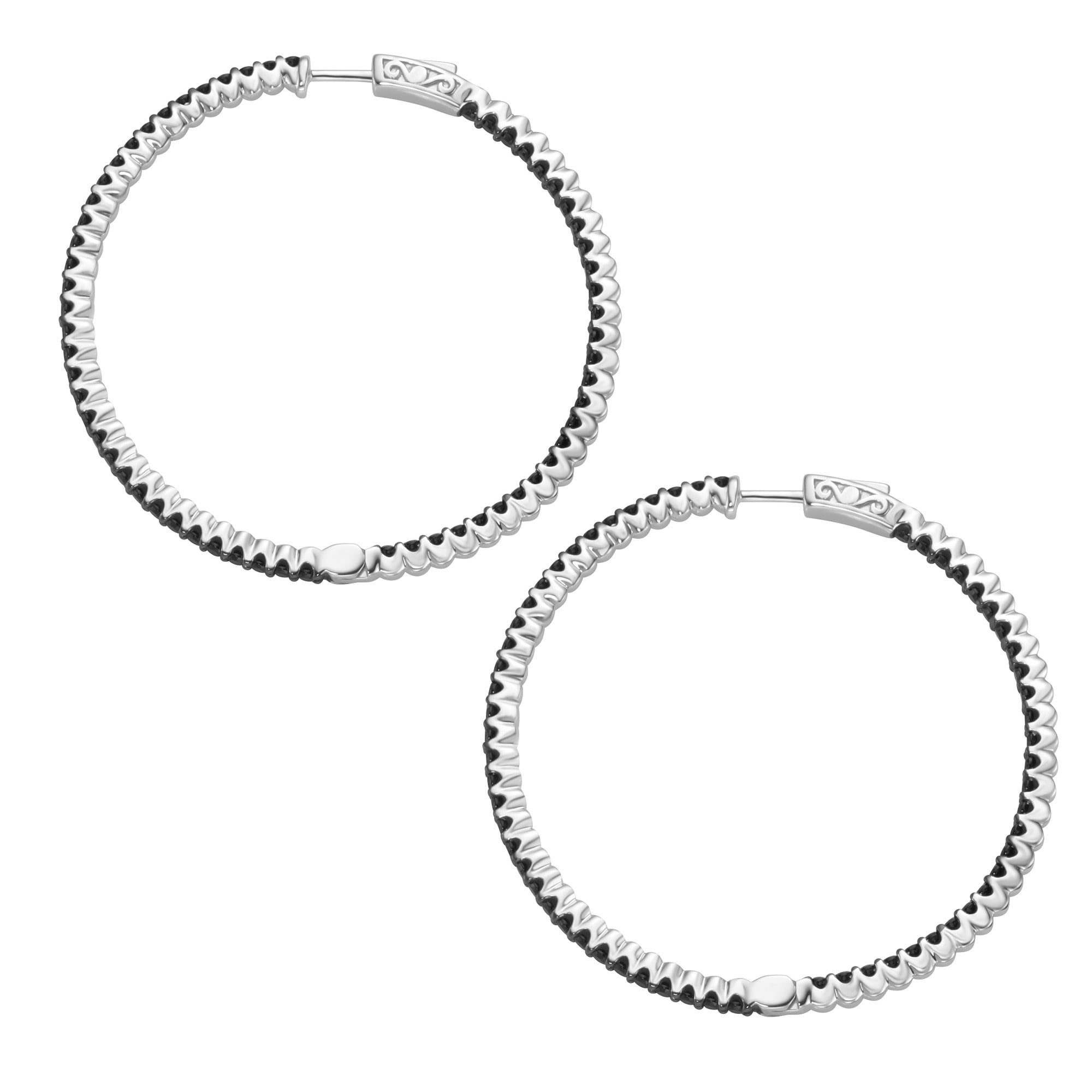 GIORGIO MARTELLO MILANO Paar Creolen »mit schwarzen Zirkonia, Silber 925«