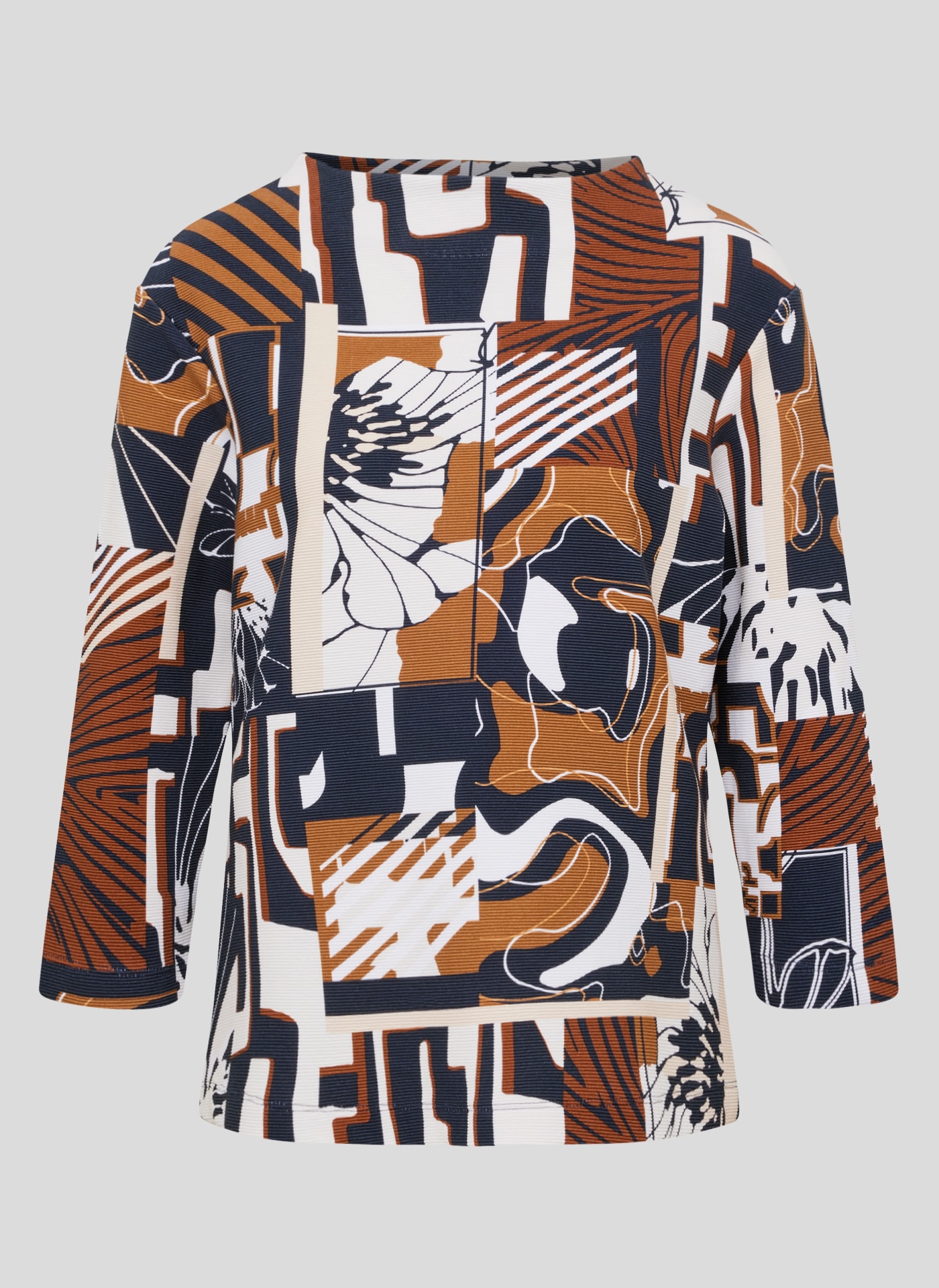 Rabe 3/4-Arm-Shirt, mit grafischem Muster
