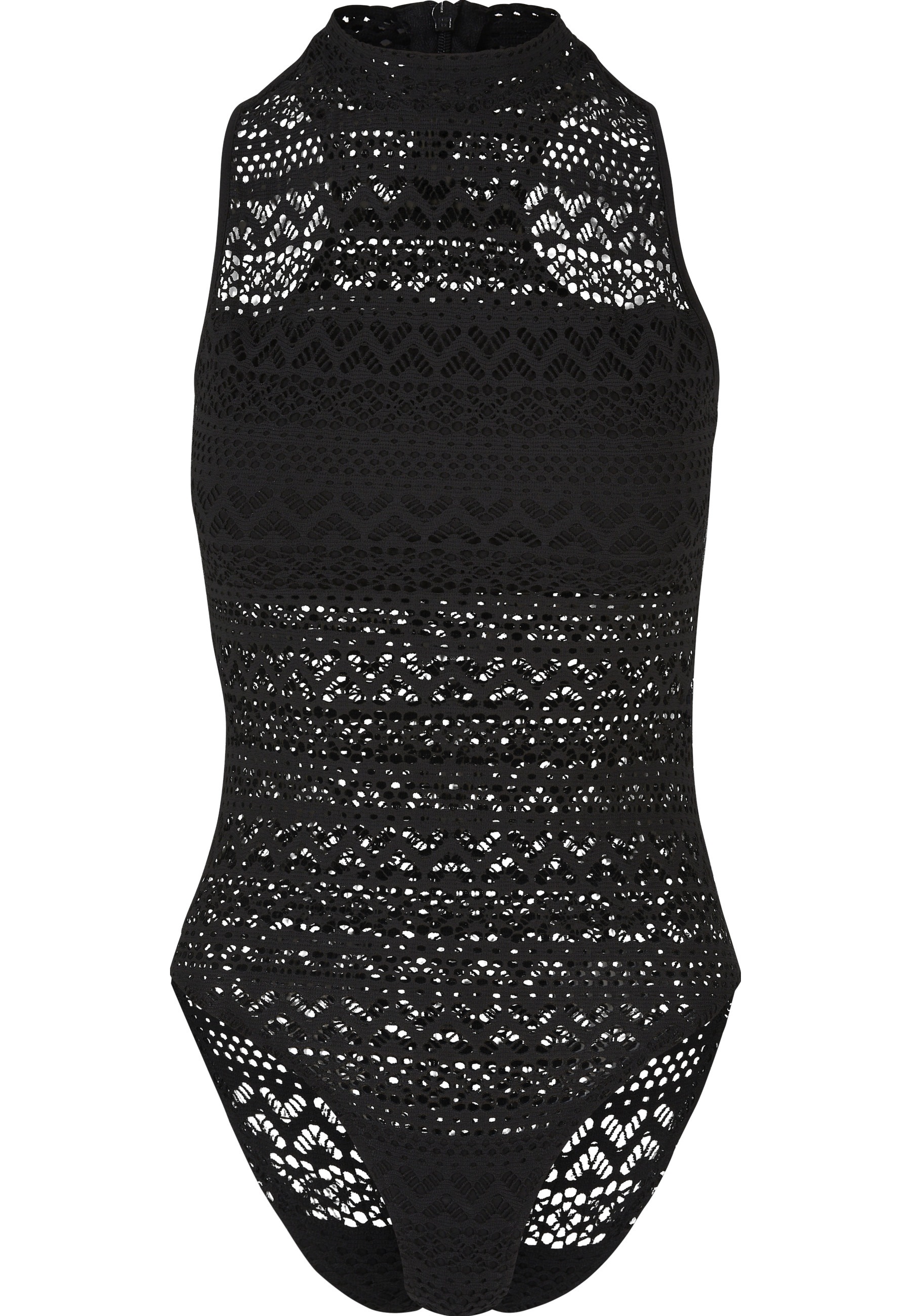 Urban Classics T-Shirt "Urban Classics Damen Ladies Crochet Jersey Turtleneck Body" 1
