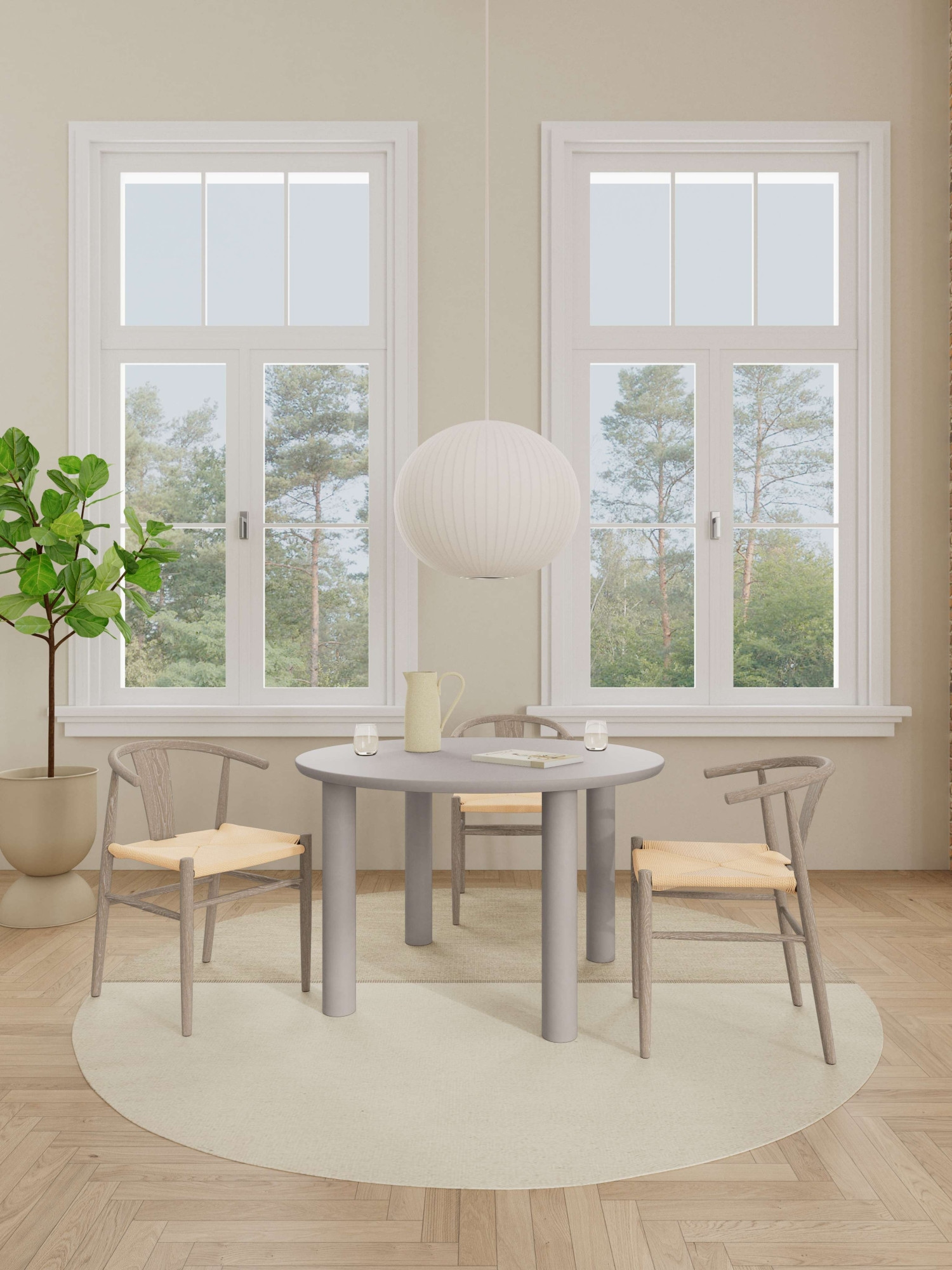 ACTONA GROUP Esstisch »Magee, Speisetisch, Tisch« Tisch, grau, Ø120x75cm