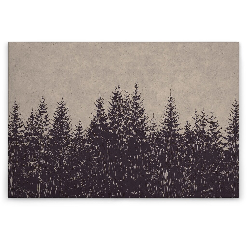 A.S. Création Leinwandbild »black forest«, Wald, (1 St.)