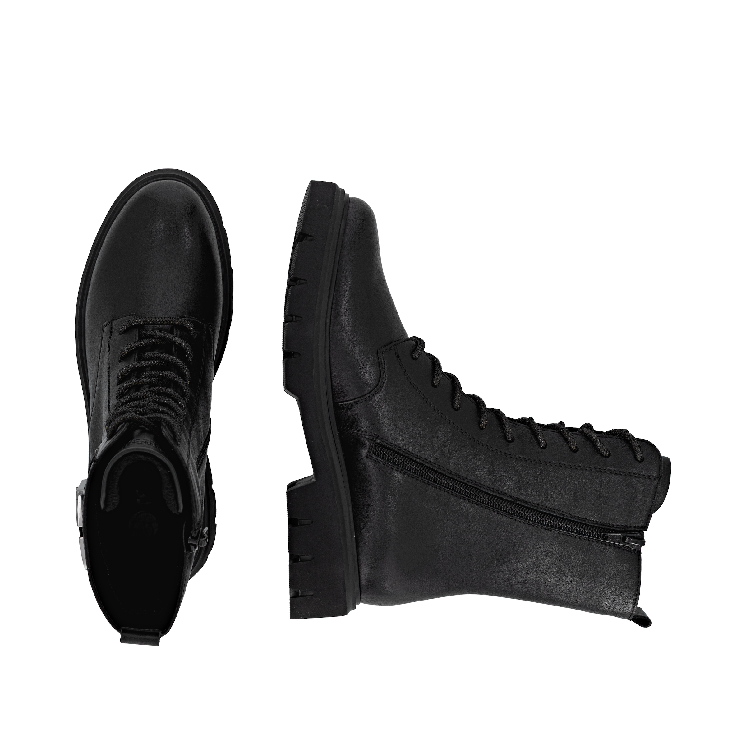 Remonte Schnürboots, Stiefelette, Boots, Profilsohle, Blockabsatz mit Zierschnalle