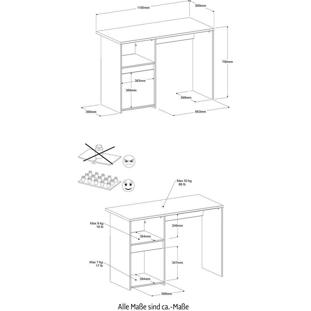 Parisot Jugendzimmer-Set »Pirouette«, (Set, 4 St.)