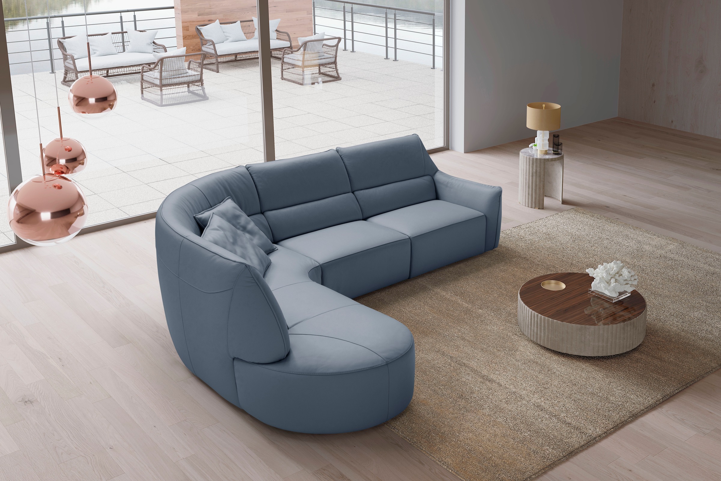 Egoitaliano Ecksofa "Puffy, extravagant & edel, Retro Designsofa, hoher Sit günstig online kaufen
