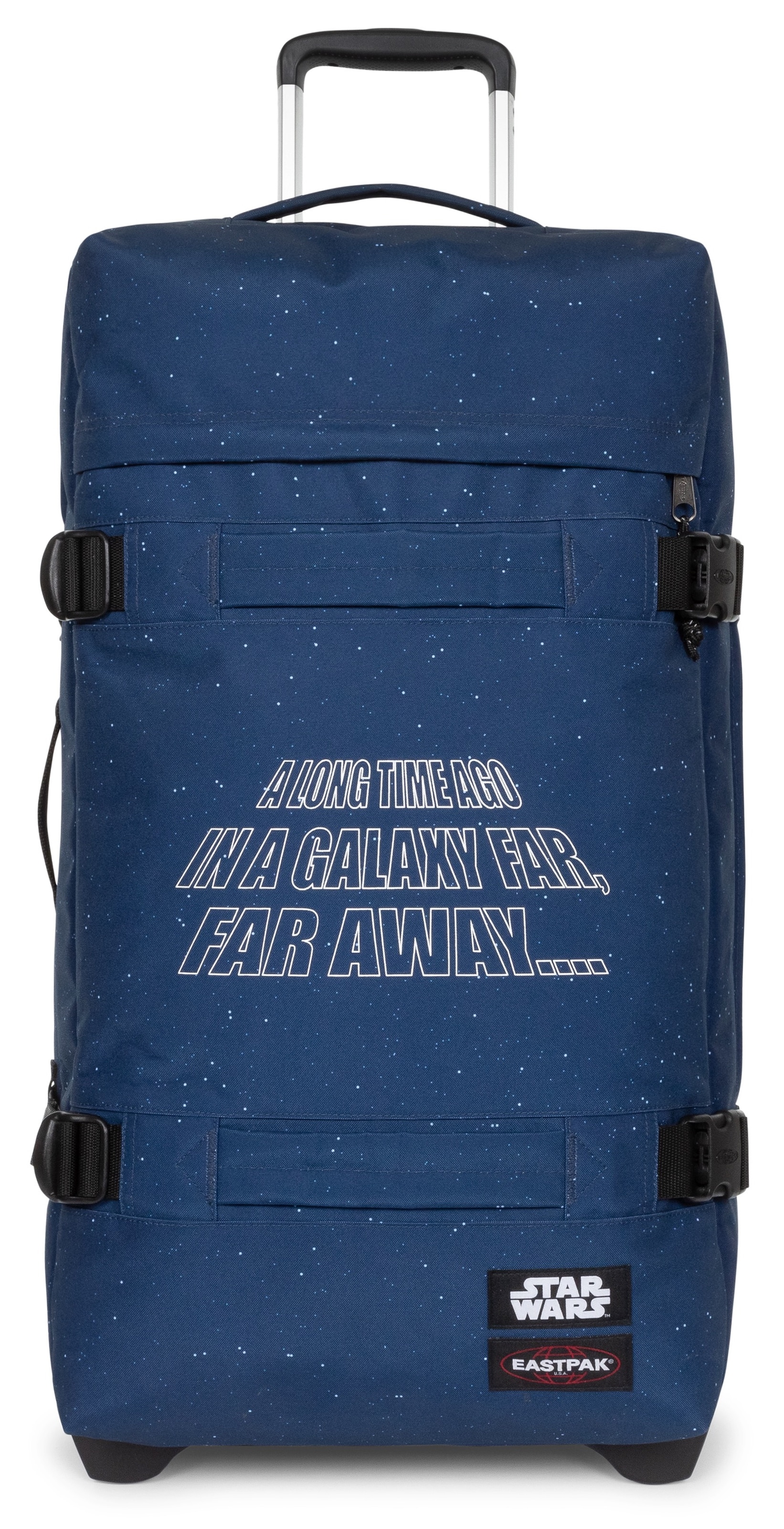 Eastpak Weichgepäck-Trolley "TRANSITR M SW STARS NAVY", 2 St. Rollen, Reisgepäck Aufgabegepäck Koffer mittel groß mit TS