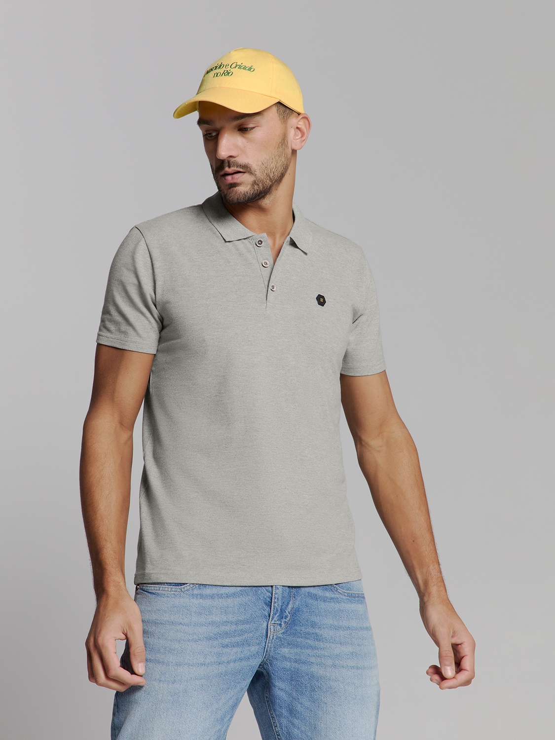 NO EXCESS Poloshirt "No Excess Poloshirt Polo Melange" günstig online kaufen