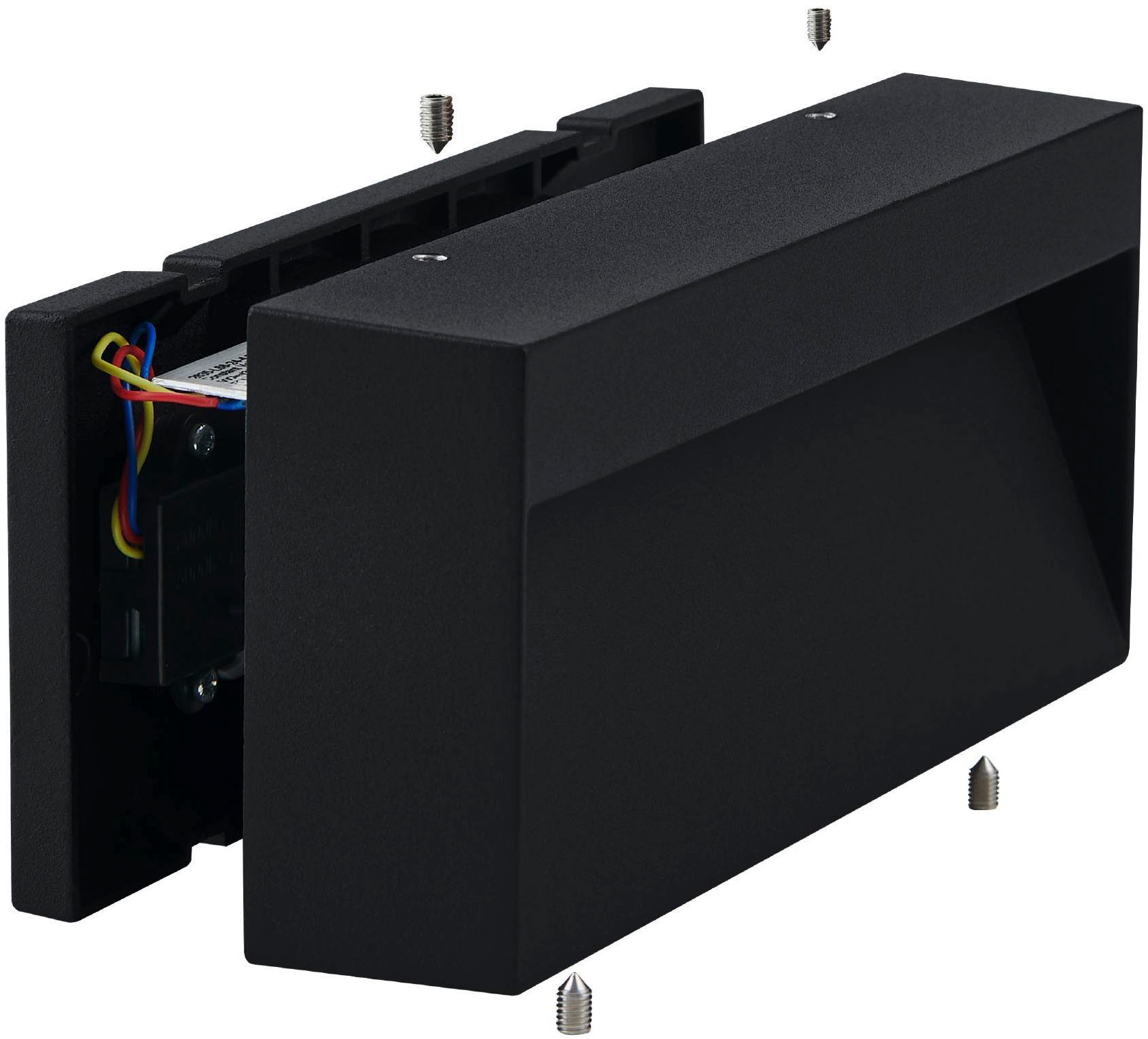 EGLO Wandleuchte »Maruggio Wandlampe, Außenbeleuchtung, Außenleuchte aus Aluminium, IP65« LED-Modul 1 Stk. Kaltweiß | Neutralweiß | Warmweiß Wand-/Deckenleuchte - L20 x H9 x AL3,5 cm - schwarz - 1X4,8W inkl.