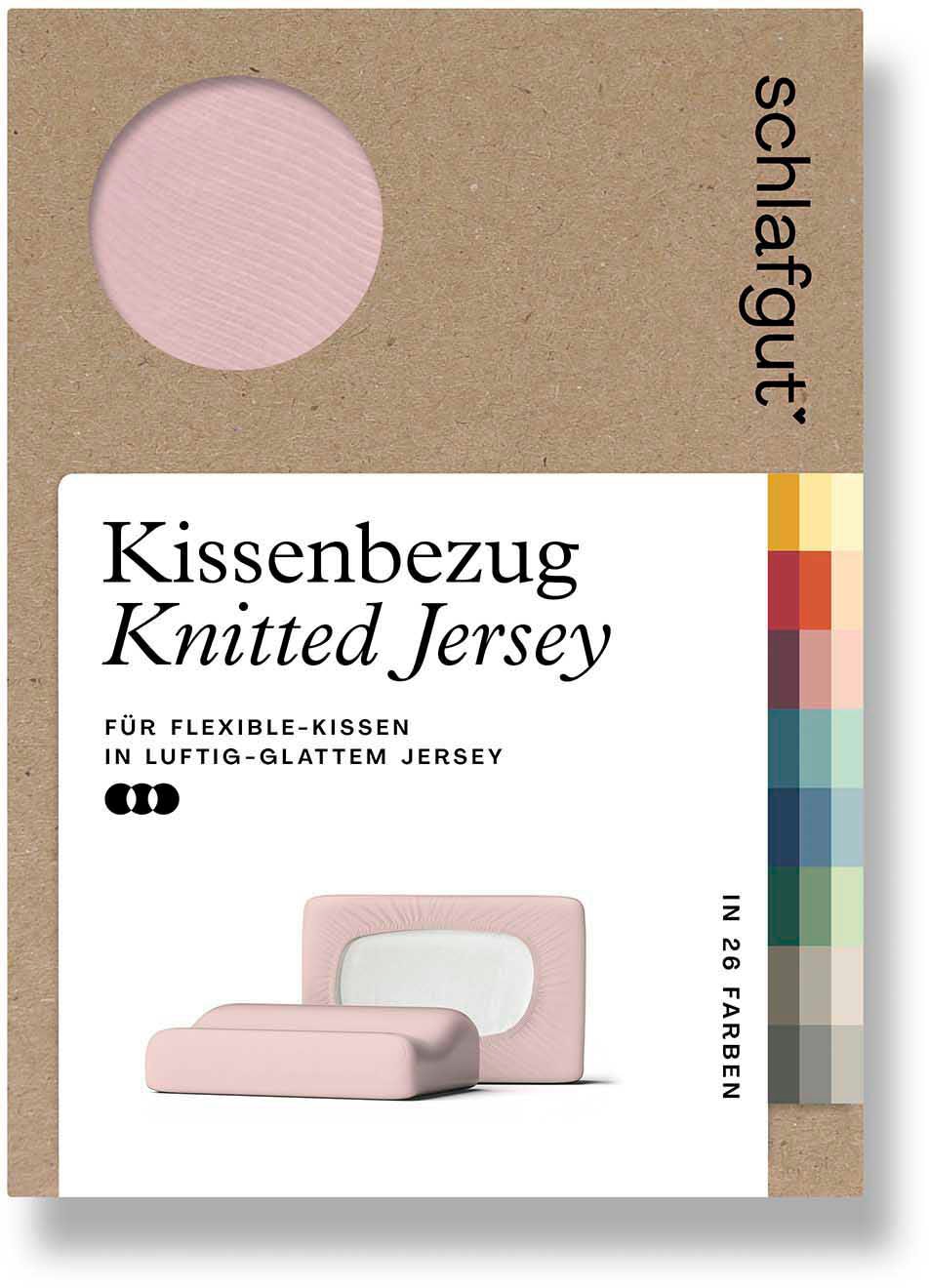 Schlafgut Kissenbezug "Pure flexibler Kissenbezug für Nackenstützkissen" Bio-Baumwolle mit Elasthan, mit Gummizug, bügelfrei