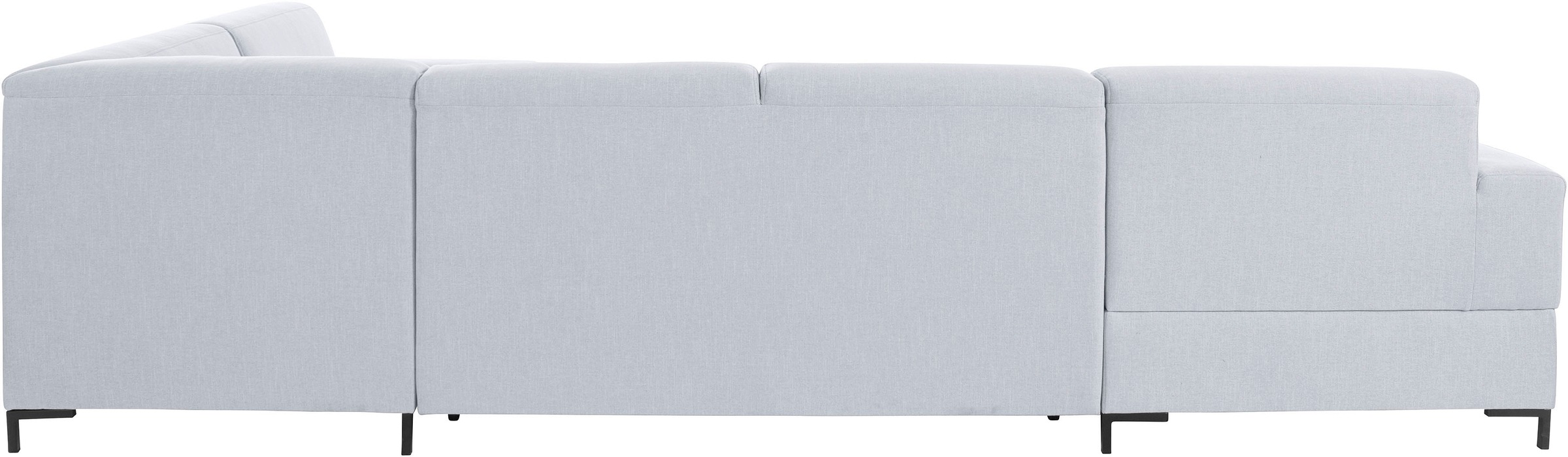 OTTO products Wohnlandschaft »Grazzo, aktuelle Steppung im Sitz, viel Platz, U-Form, Breite 332cm«, hochwertige Stoffe aus recyceltem Material, Steppung im Sitzbereich