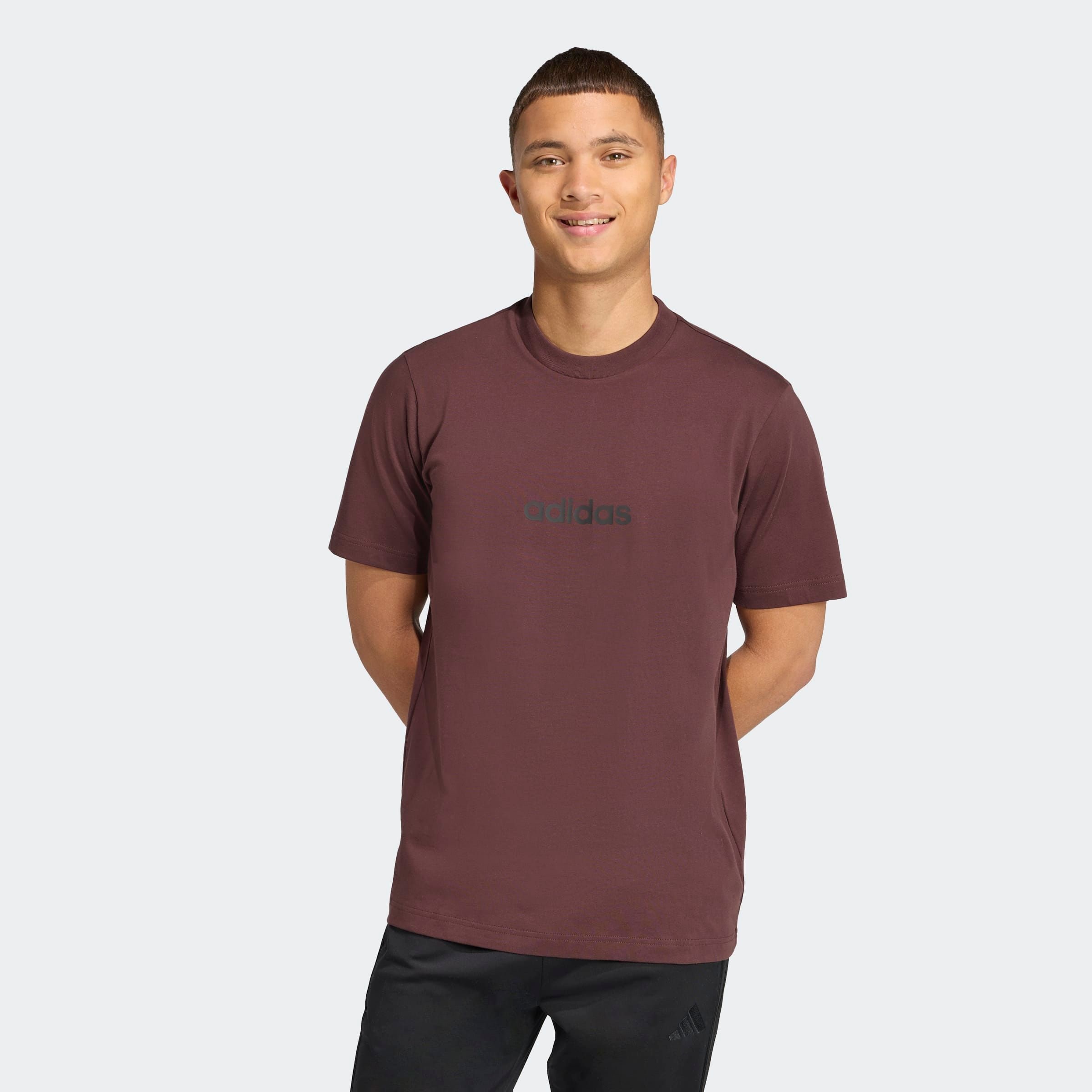 adidas Sportswear T-Shirt "M LIN SJ T" überschnittene Schultern, Kurzarmdesign, aus Baumwolljersey