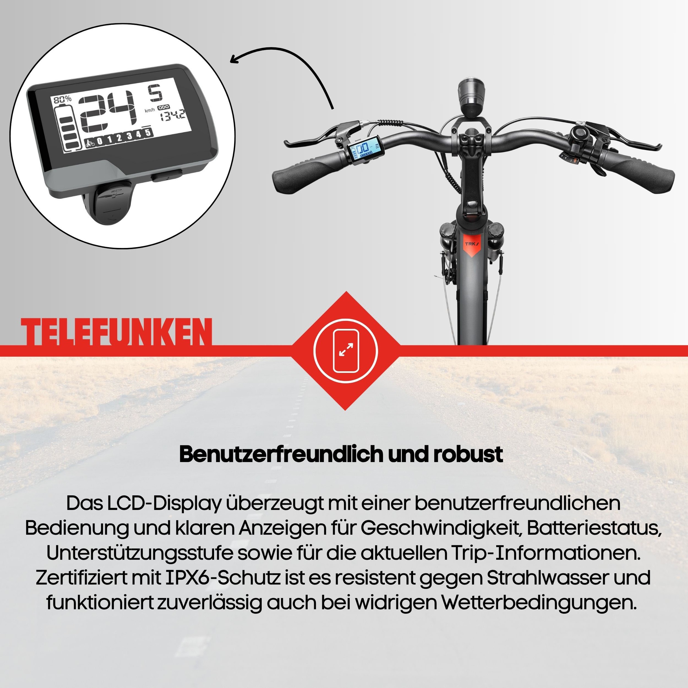 Telefunken E-Bike »E-Trekking Expedition XT490 Herren«, 8 Gang, Shimano, Altus, Heckmotor 250 W, Pedelec, Elektrofahrrad, Herren, innerhalb StVZO, 28 Zoll