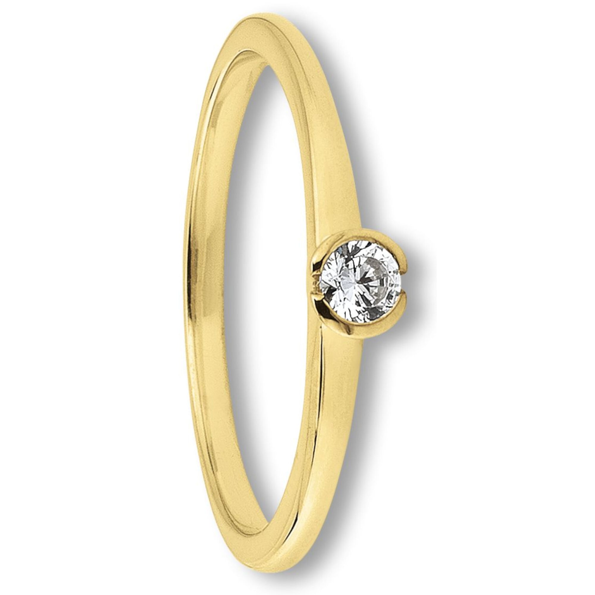 ONE ELEMENT Goldring »Zirkonia Ring aus 333 Gelbgold«, Damen Gold Schmuck