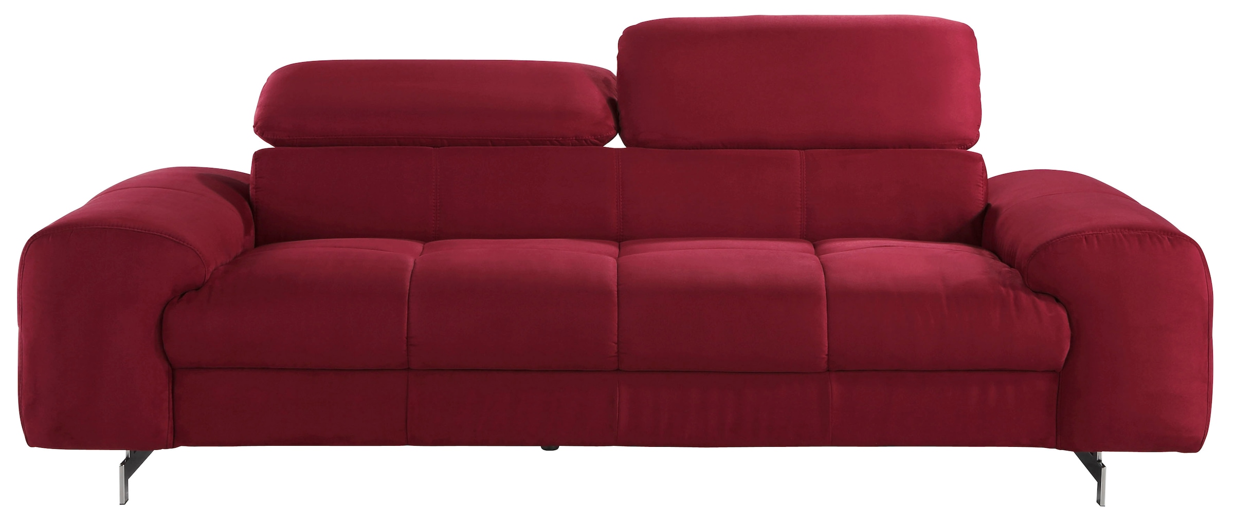 COTTA 3-Sitzer "Chef" Big-Sofa mit Kopfteilverstellung, edle Metallkufen