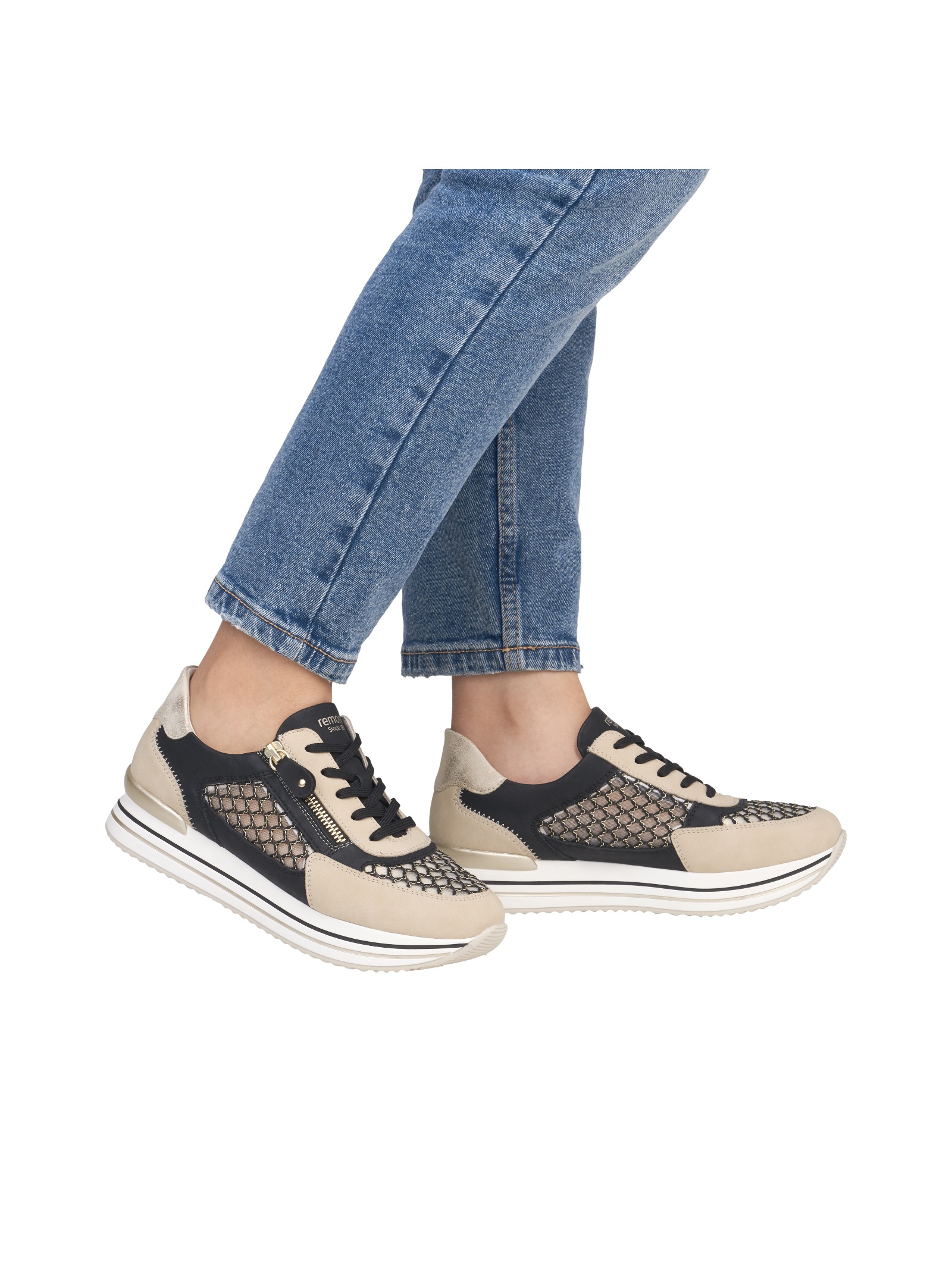 Remonte Remonte Halbschuh Synthetic/Textile Black/Gold 42 2