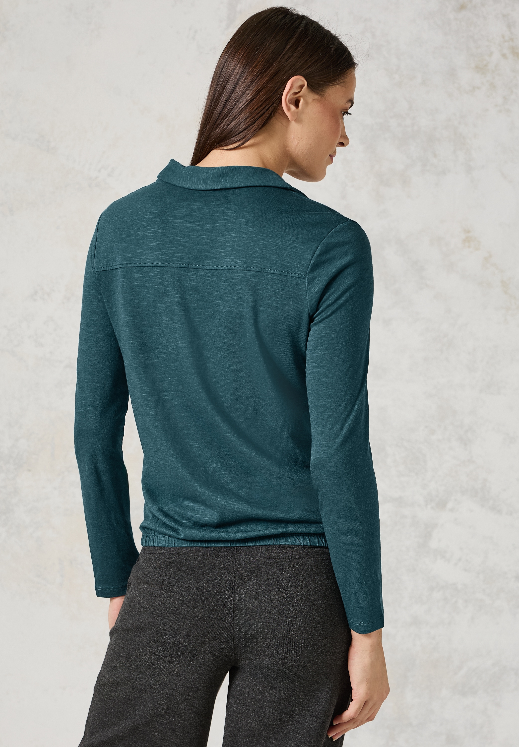 Cecil Langarmshirt, mit Elastiksaum