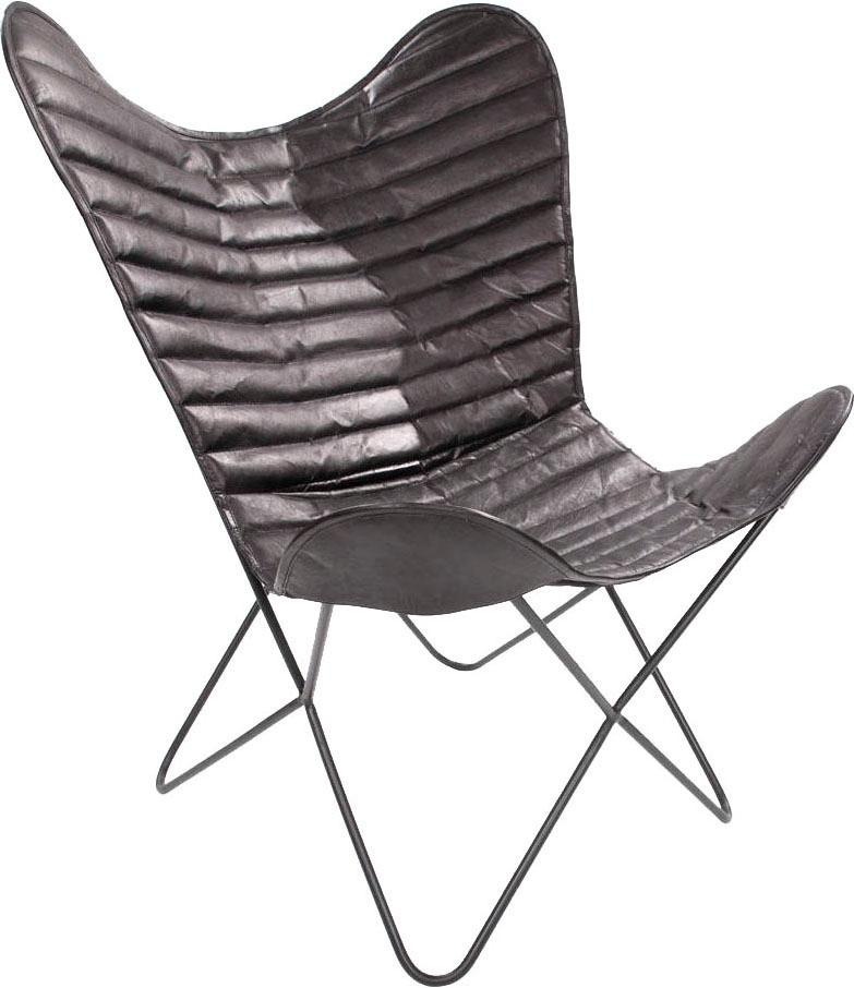 Kayoom "Schmetterling Stuhl Santiago, Schmetterlingsstuhl aus Leder" () 1 S günstig online kaufen
