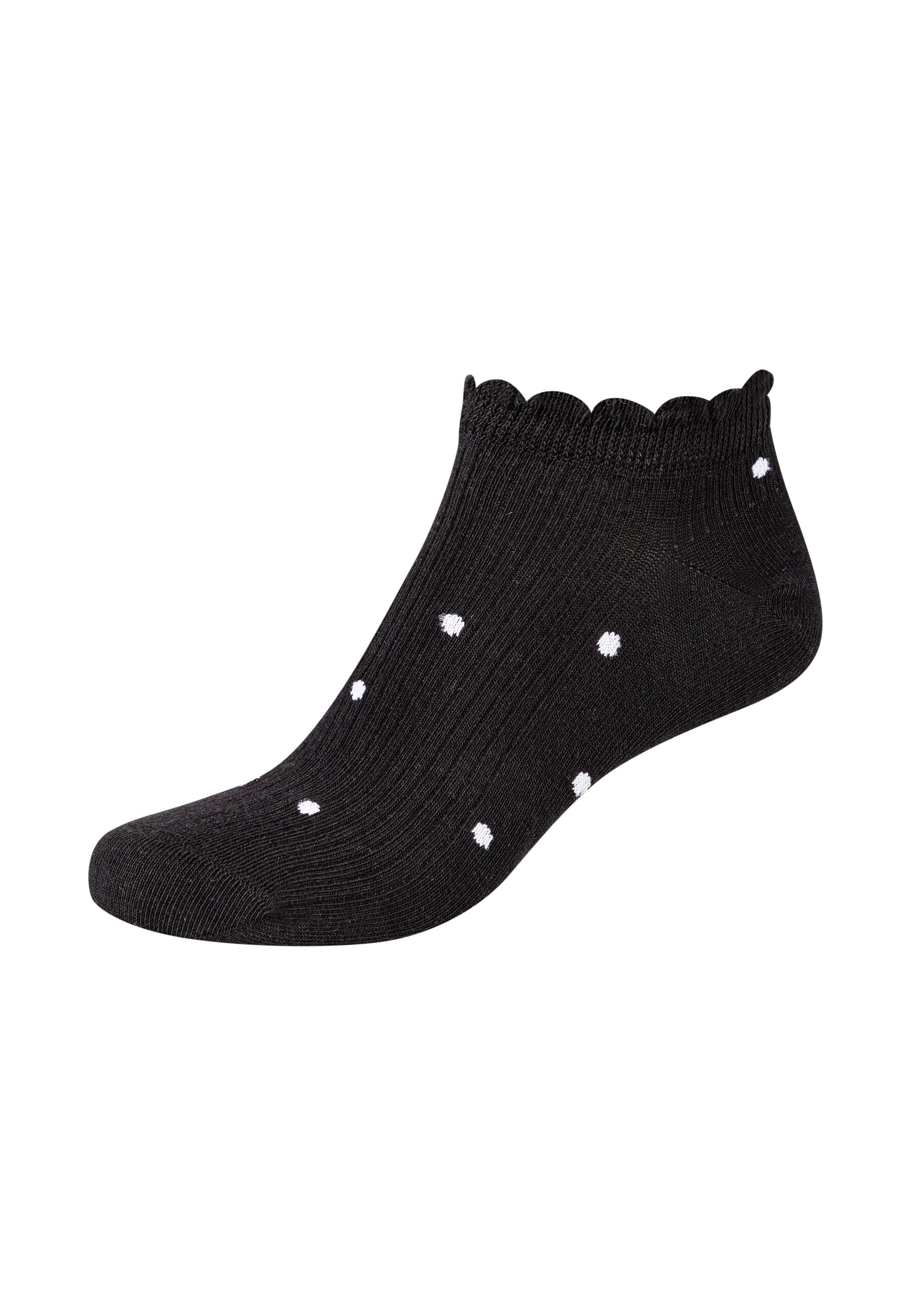 Camano Sneakersocken »Sneakersocken ca-soft mini dots 4er Pack« 4er Pack Extra weiche Bündchen ohne Druck, Verstärkte Ferse und Spitze