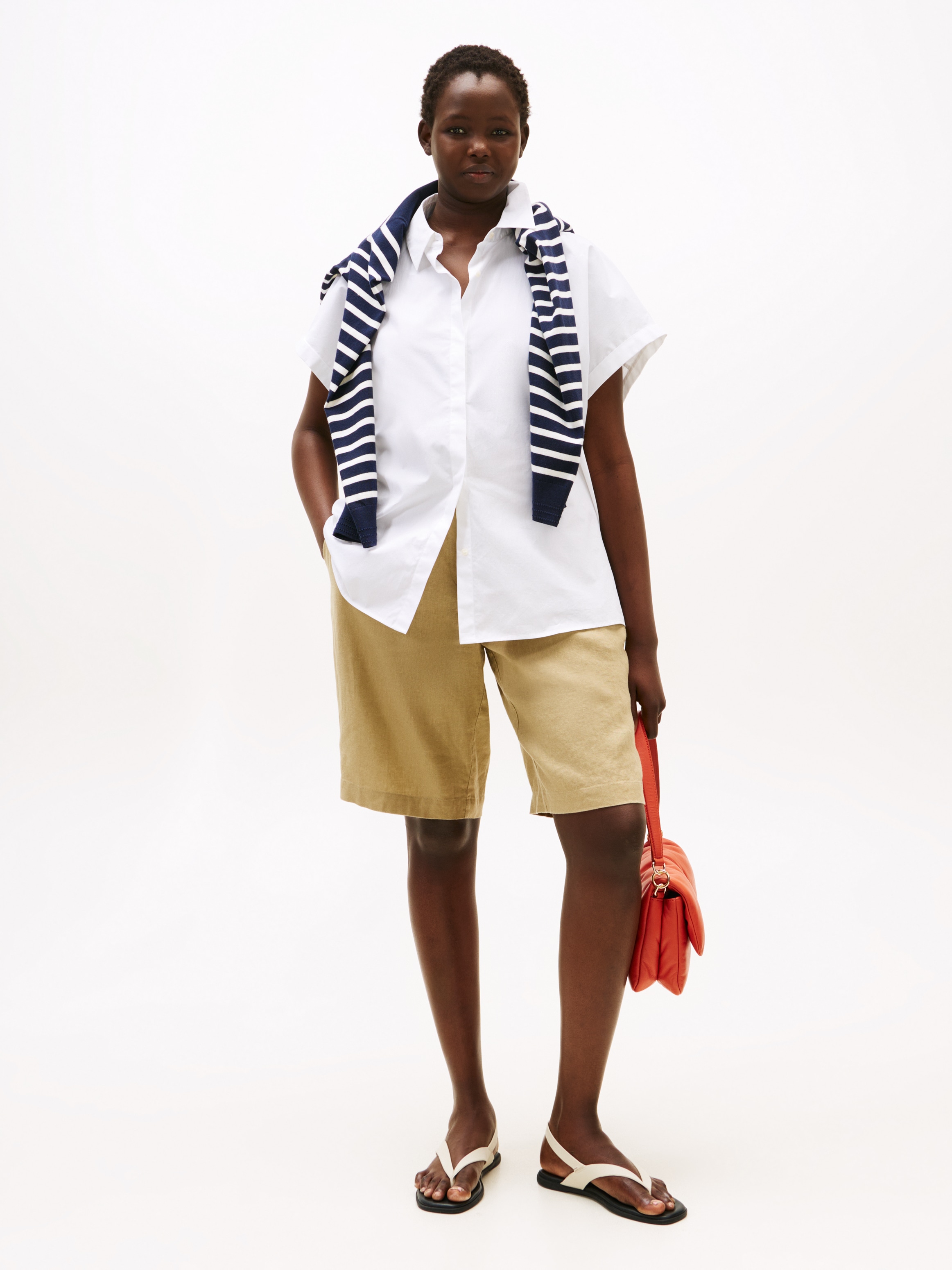 Tommy Hilfiger Curve Kurzarmbluse »CRV POPLIN SLEEVELESS RLXD SHIRT«