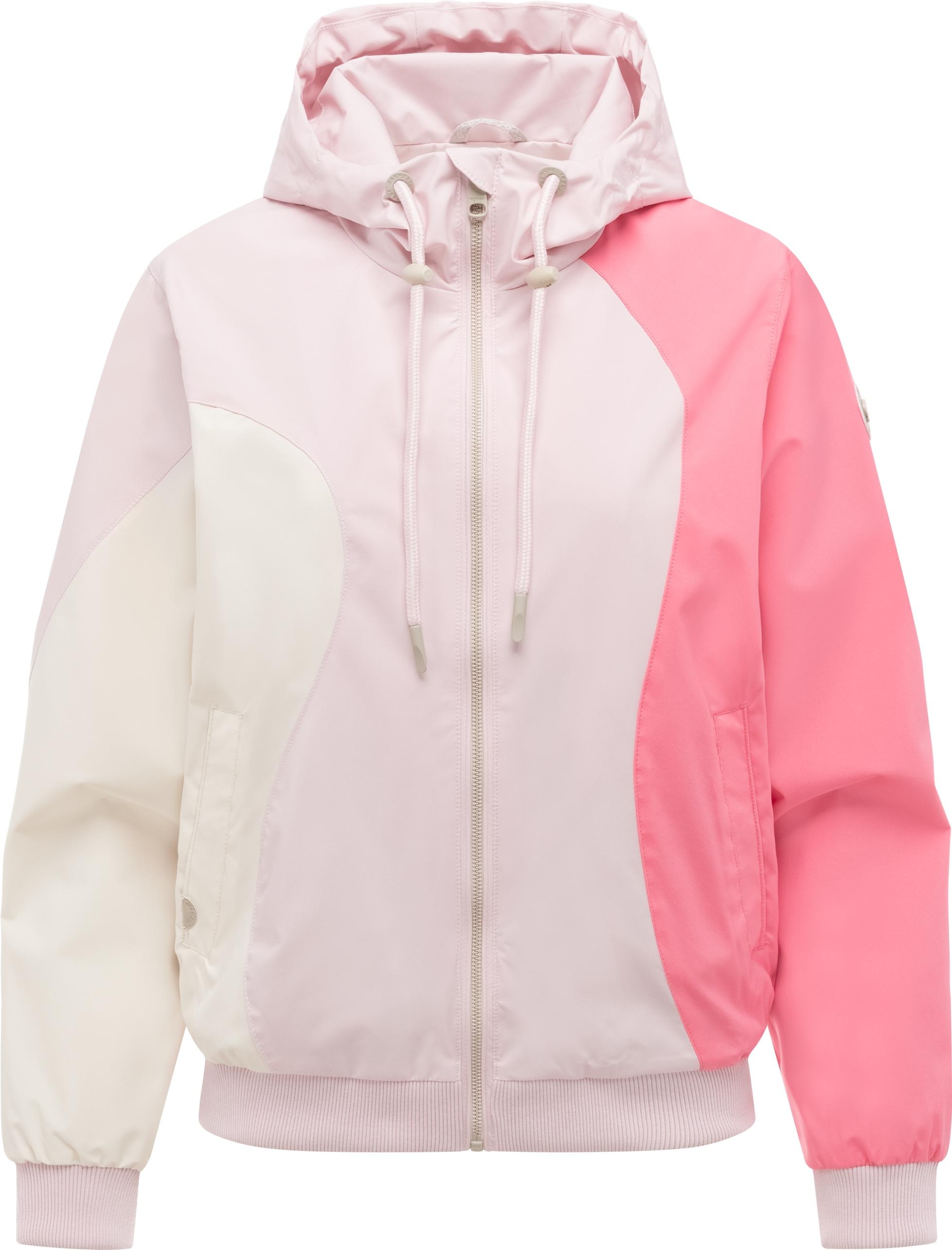 Bomberjacke RAGWEAR "Oggie Block", Herren, Gr. L (40), rosa, Obermaterial: 100% Polyester; Innenfutter: 100% Polyester, lässig geschnitten hüftbedeckend, hoch geschlossener Ausschnitt, Ärmel ohne Ärmelschlitz Rippbündchen, Jacken Bomberjacke, Damen Funkti
